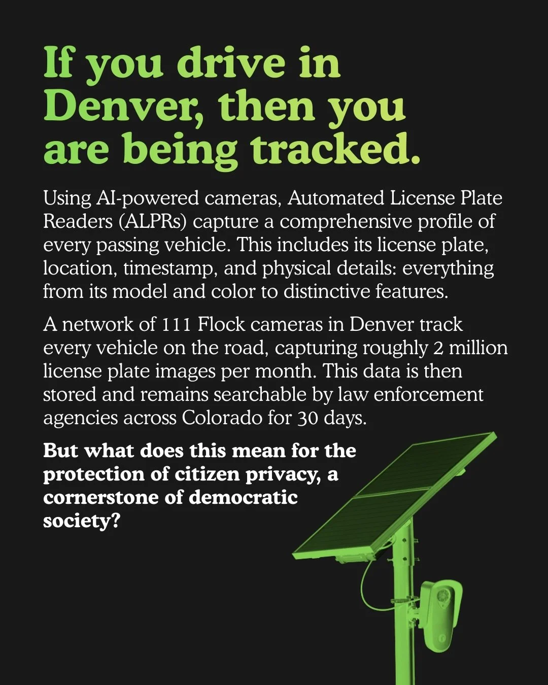 If you drive in Denver, then you are being tracked.