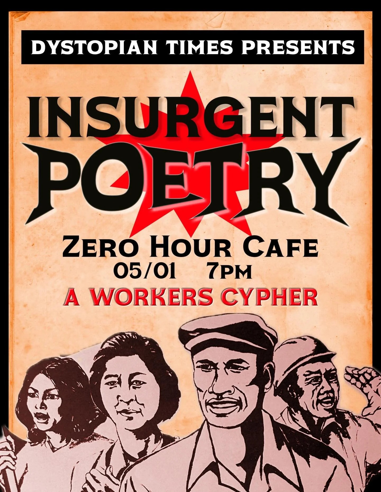 ITS GOIN DOWN MAY DAY. Join us at 7PM for the hottest lineup of working class lyricism and socialist art in Denver. This is a night you won&rsquo;t want to miss.
