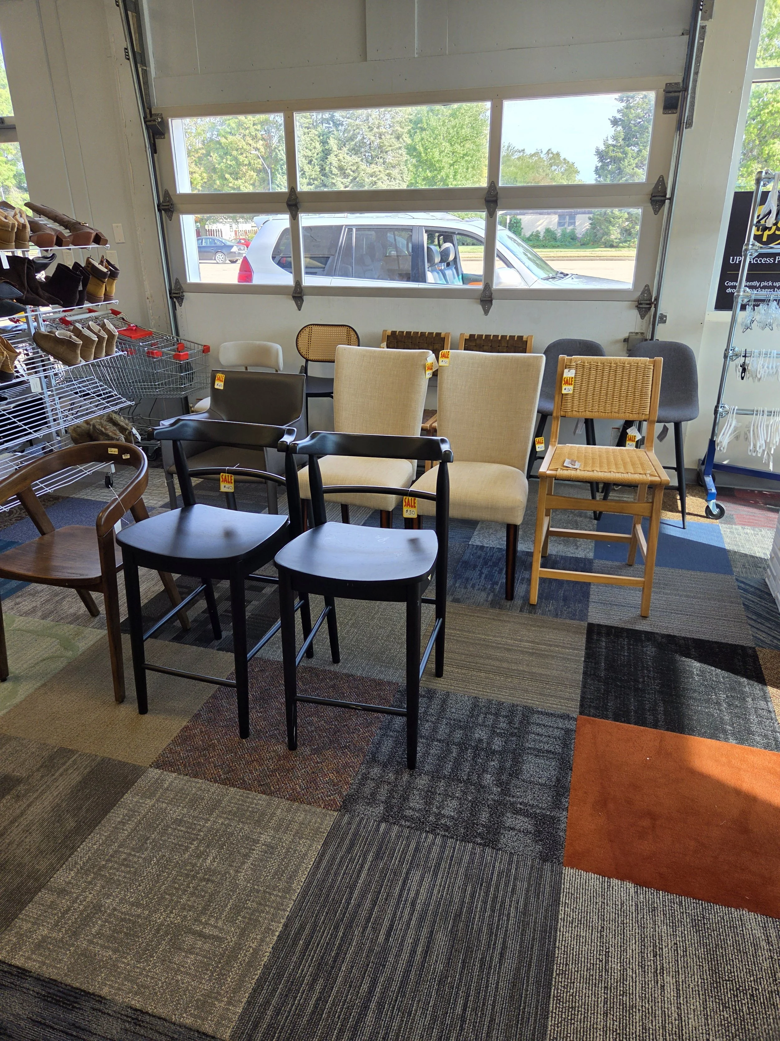 dining chairs set singles upholstered wicker wood 