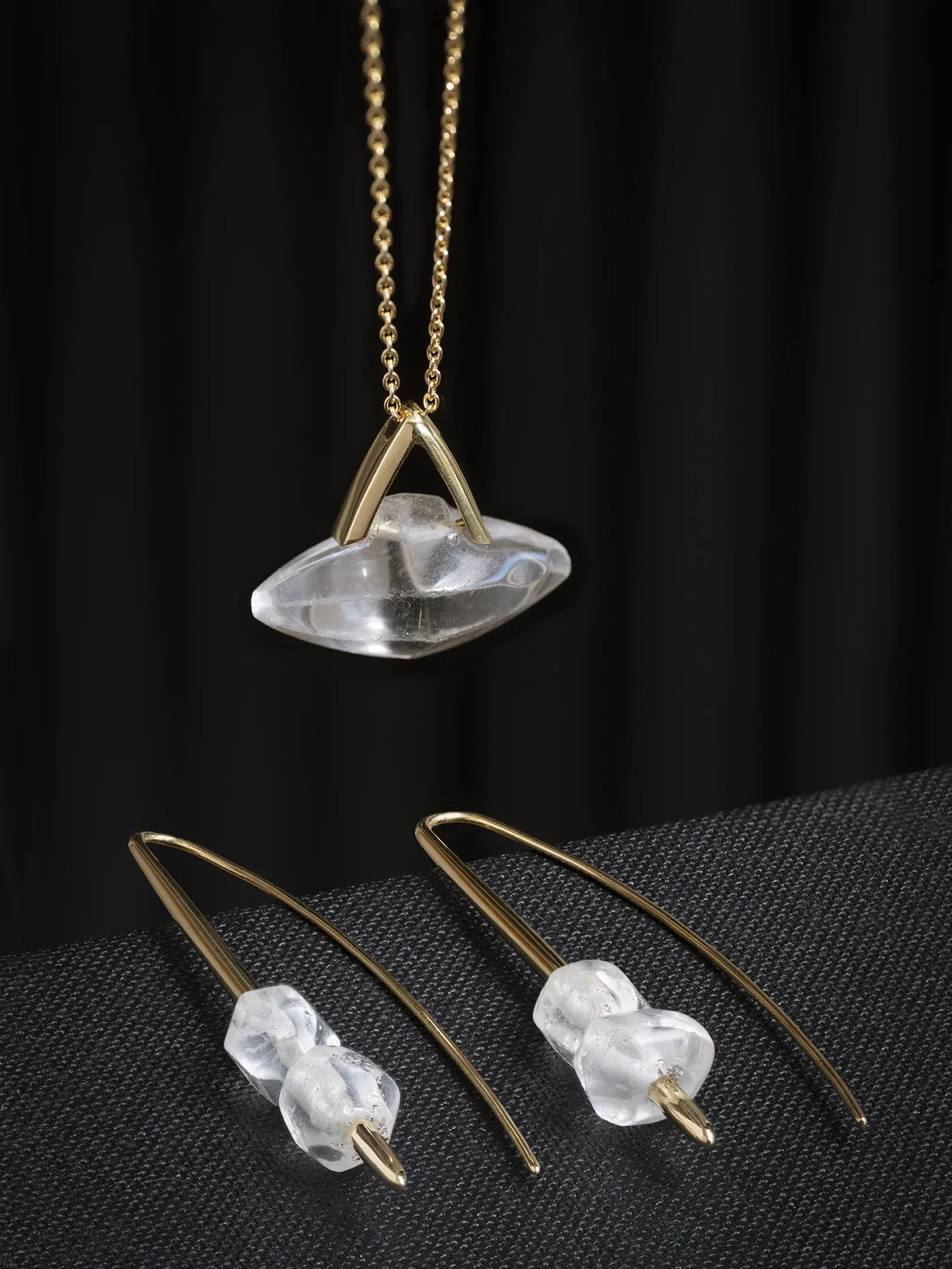 Islamic rock crystal amulet and bead group 