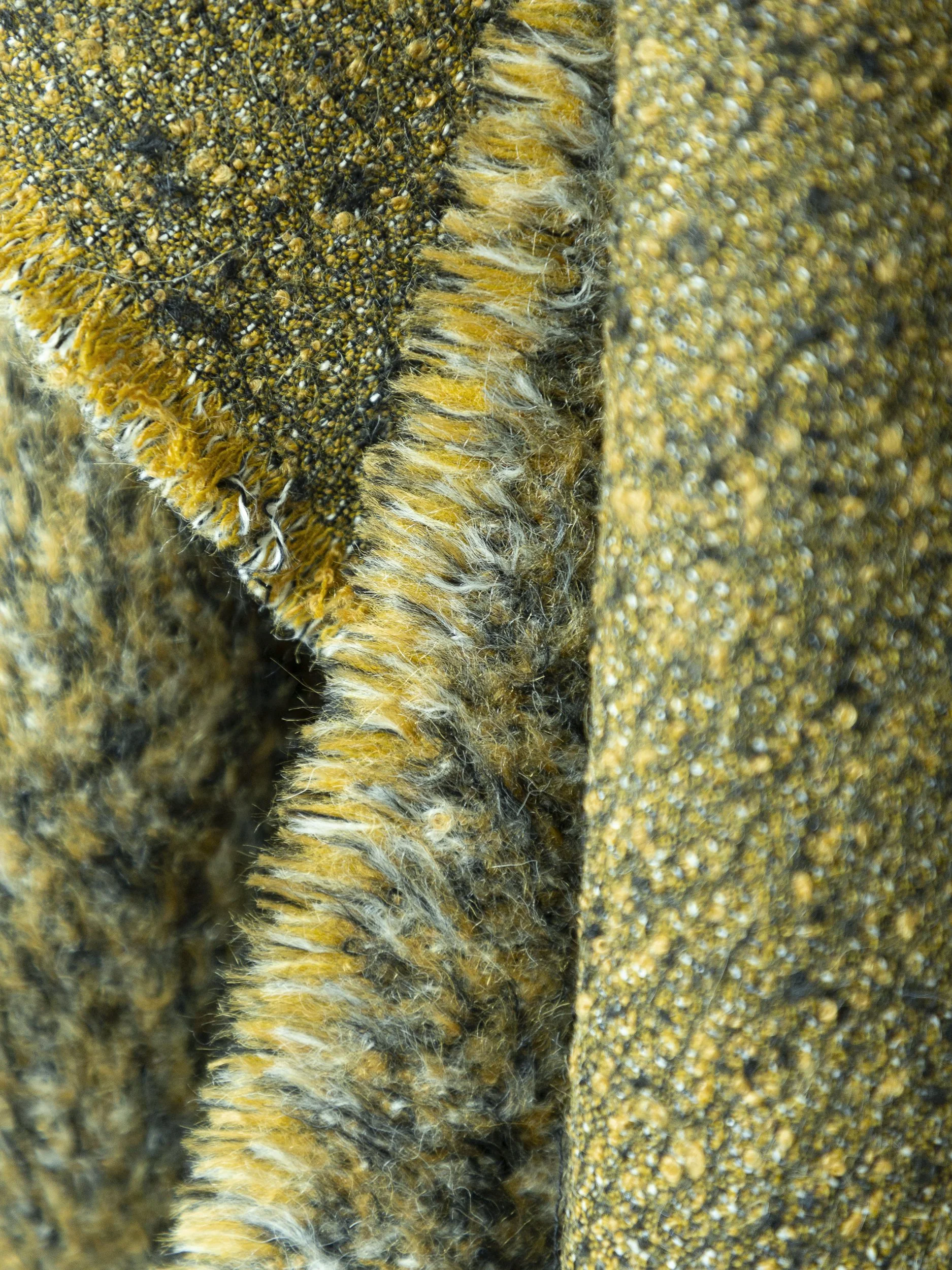 Albertine - Dubbelzijdige, mosgroene sjaal in wol-mohair - Asymmetrie -Sklpt