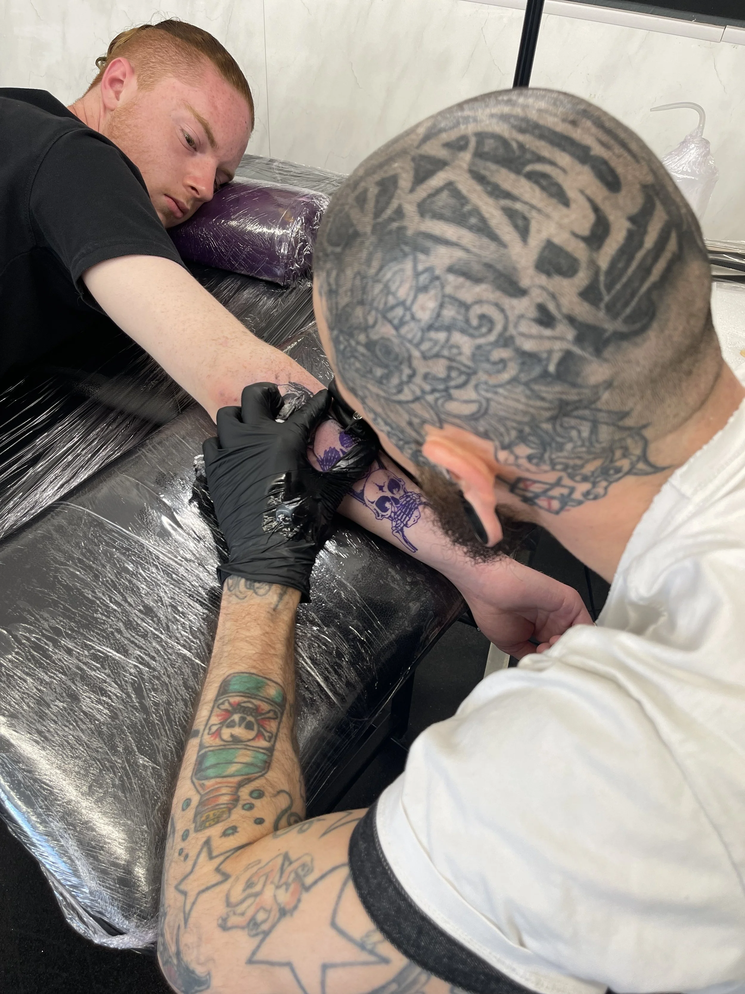 Script Tattoo Bath