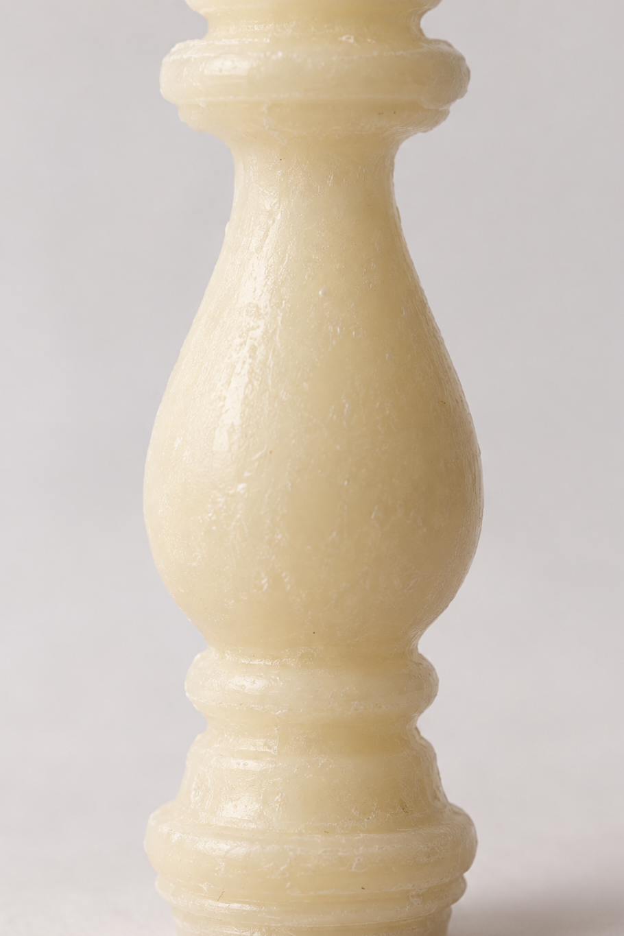 Detail of Silhouette candle inspired by traditional Florentine woodturning