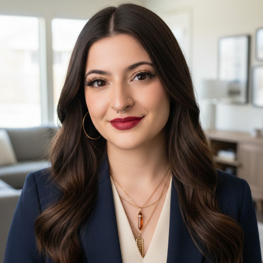Nicole Fernandez, Northern Nevada transaction coordinator, smiling in a bright professional office setting.