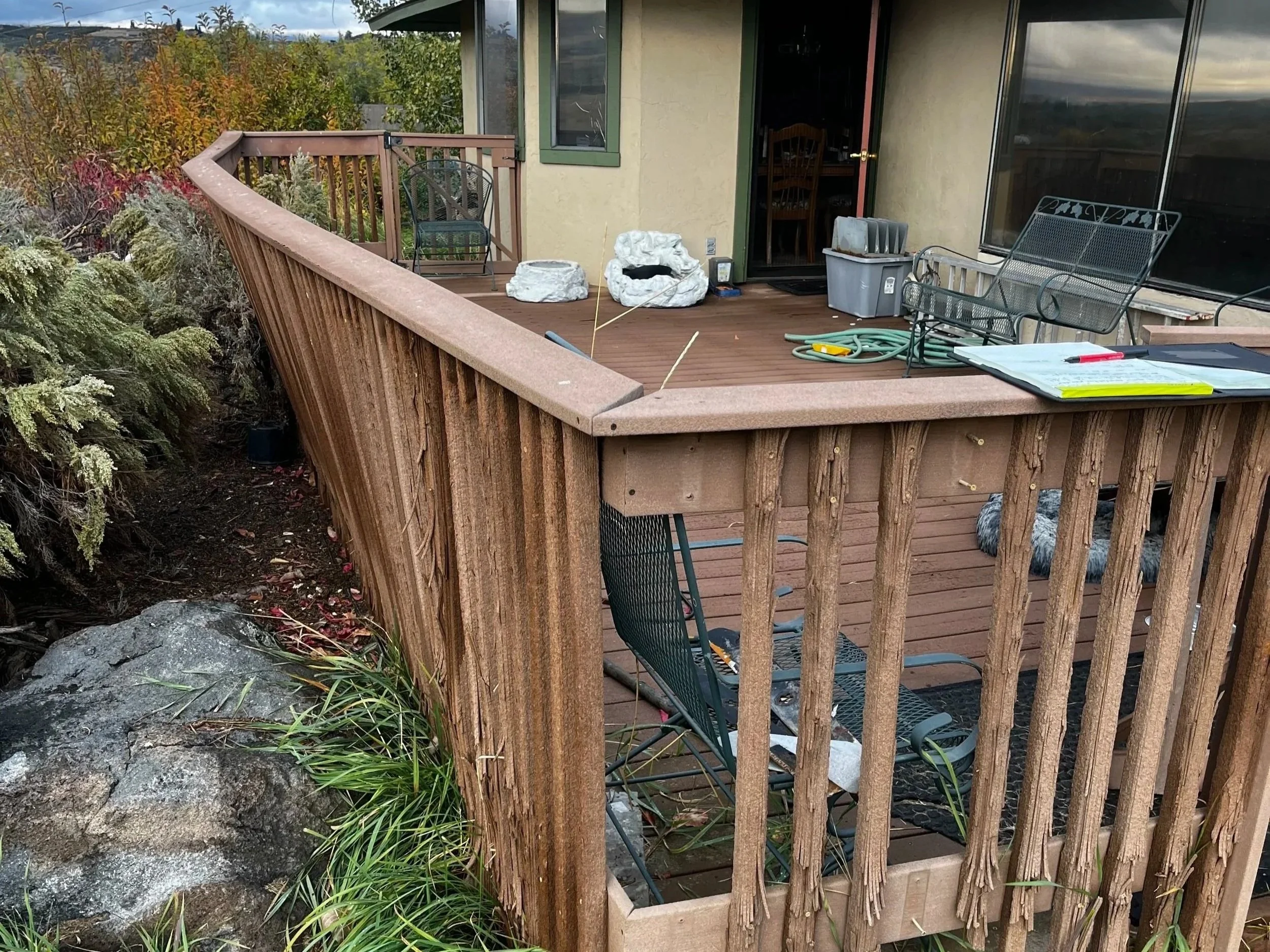 Rotten old deck to replace