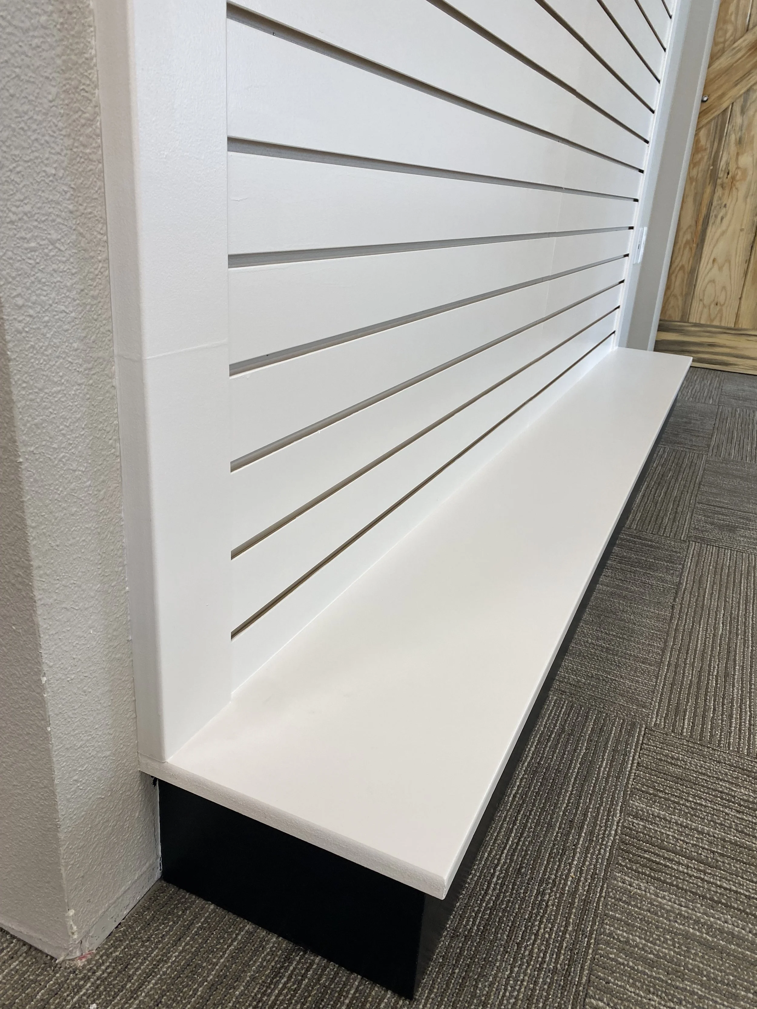 Closer look at base shelf