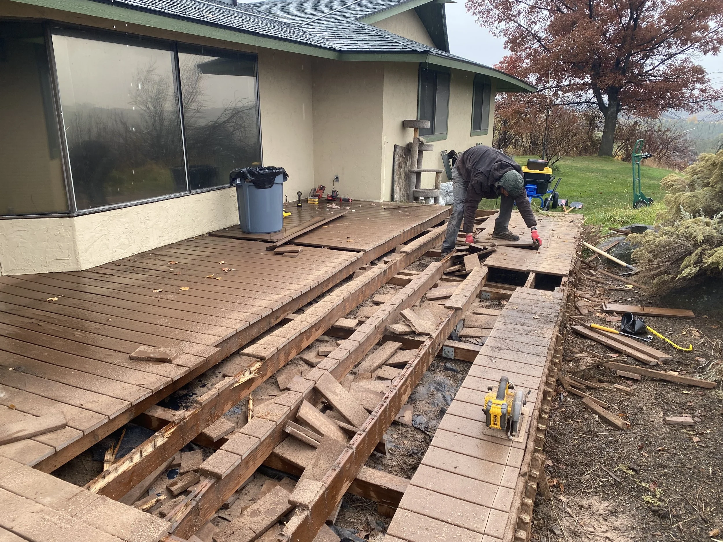 Demolition of old deck 