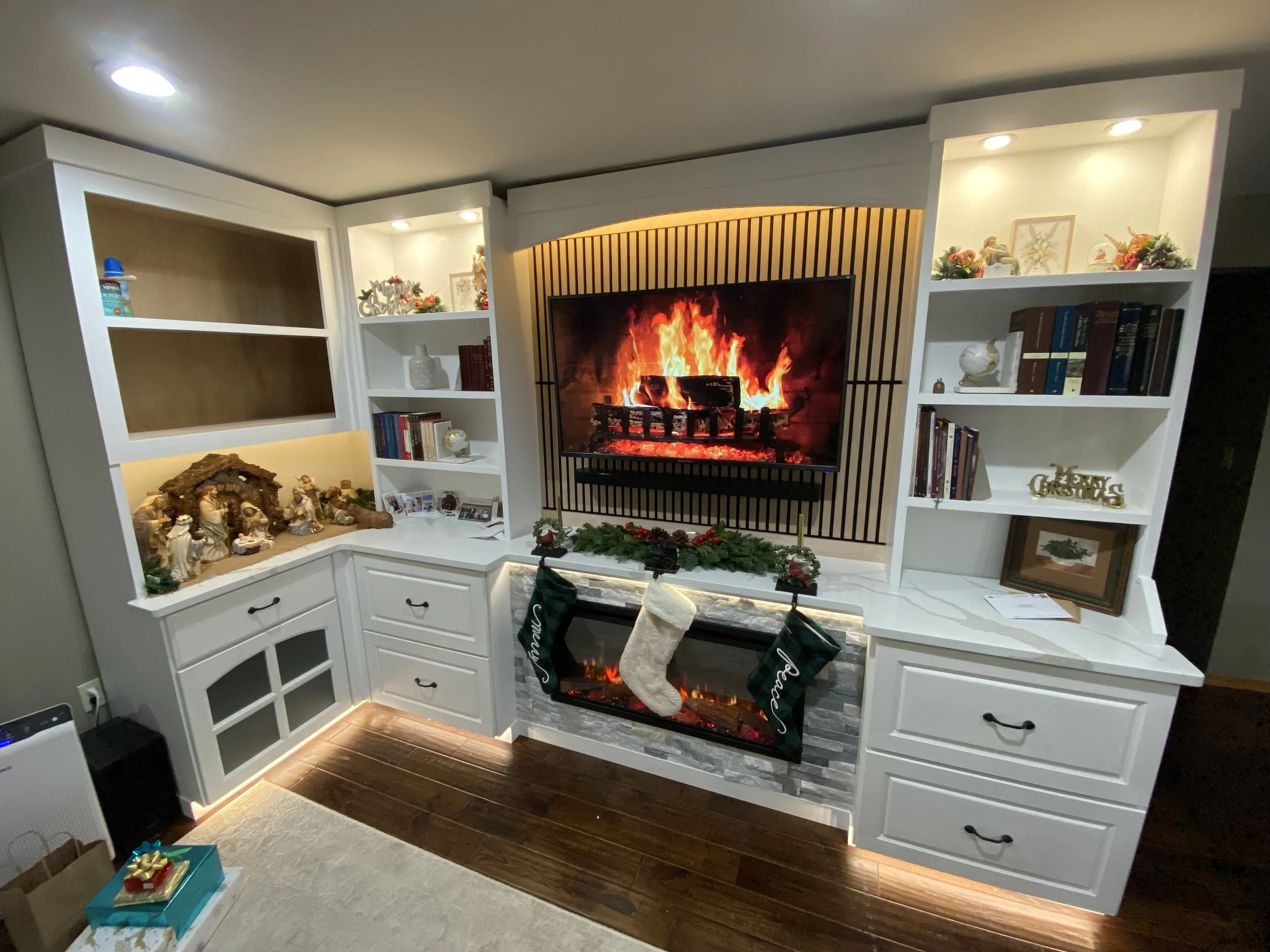 Product near completion with upper lighting