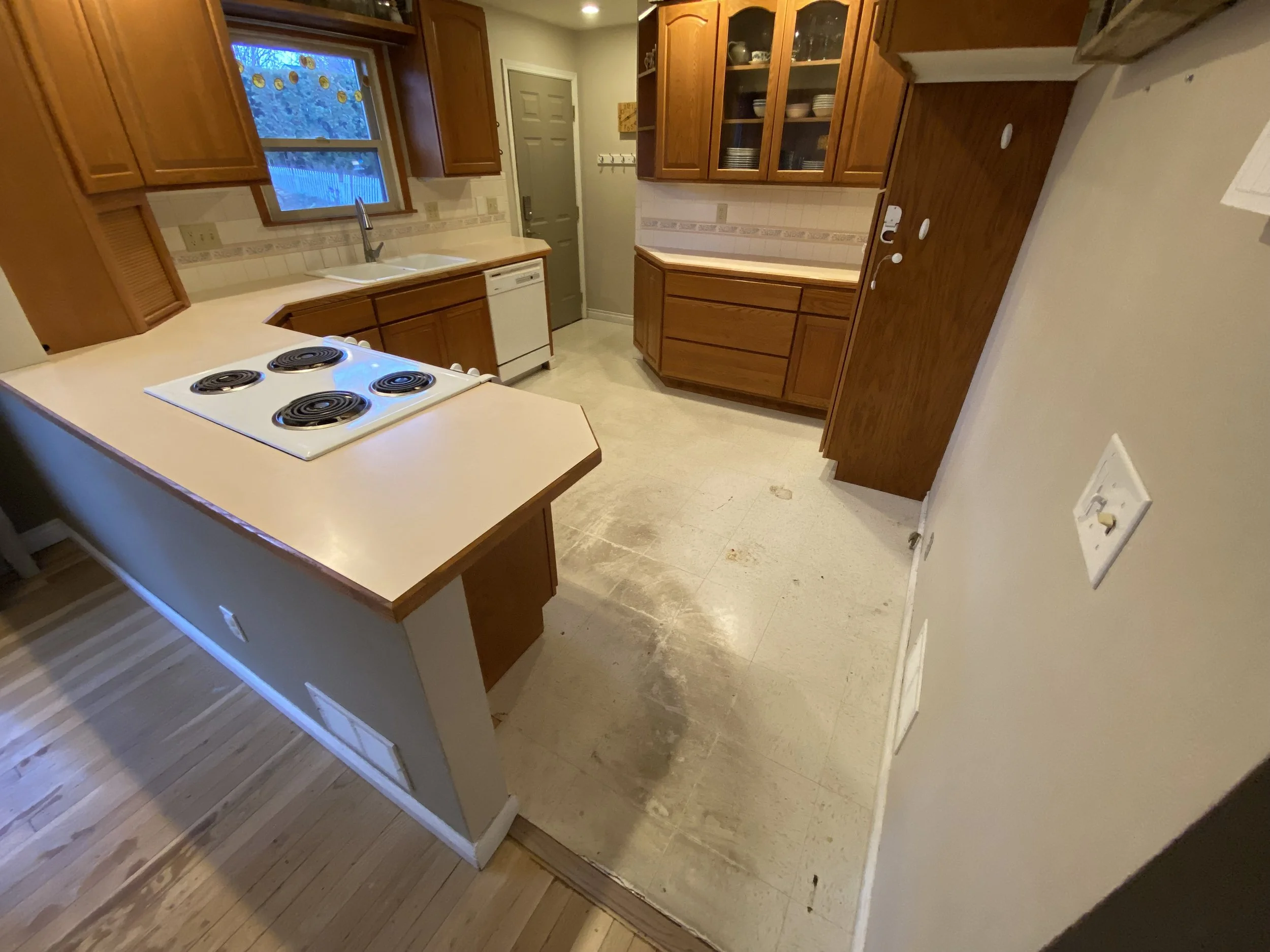 Old floor in kitchen