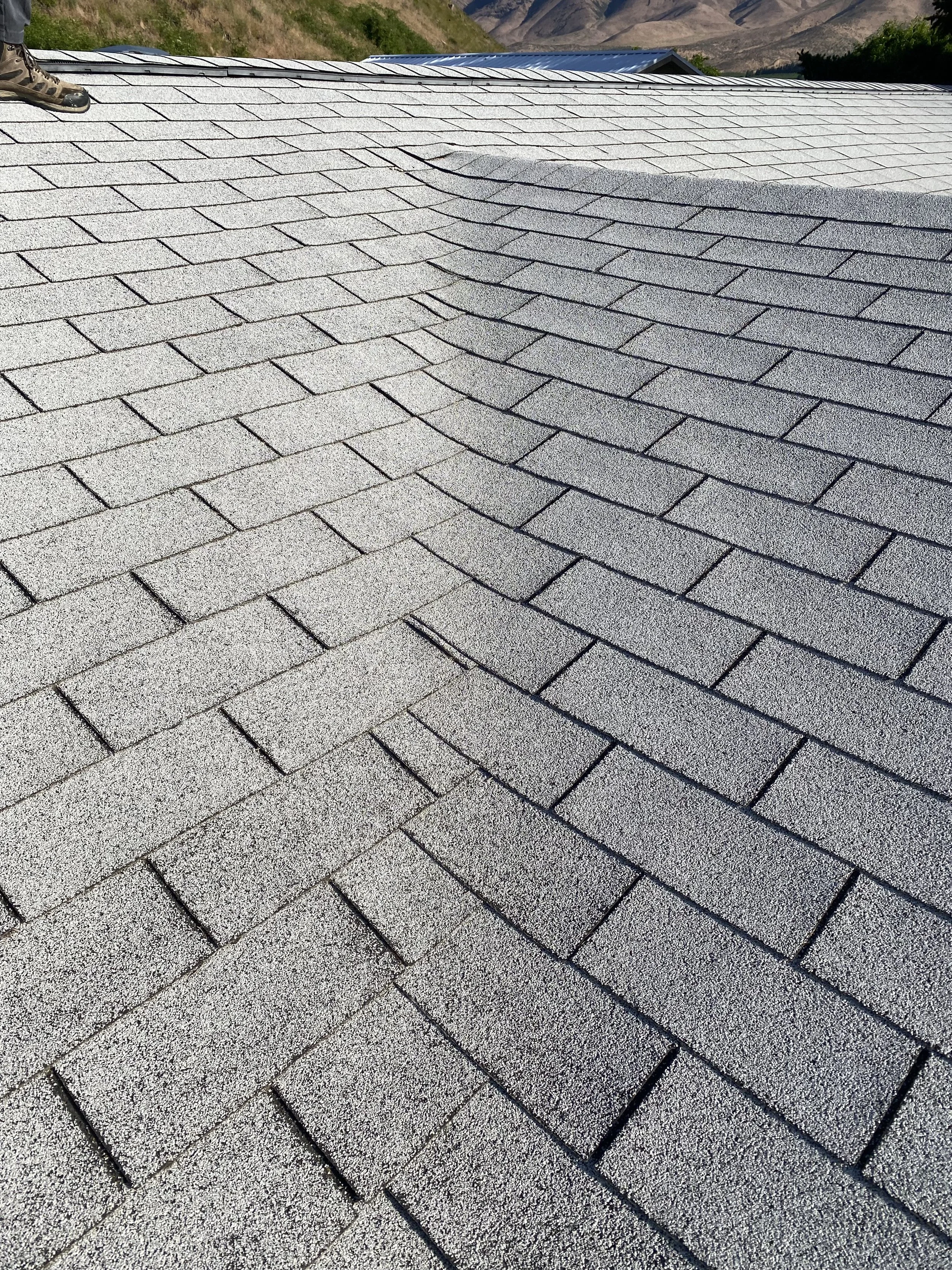 New roof with woven valley (matching what was there before) We put Ice and Water shield underneath.  