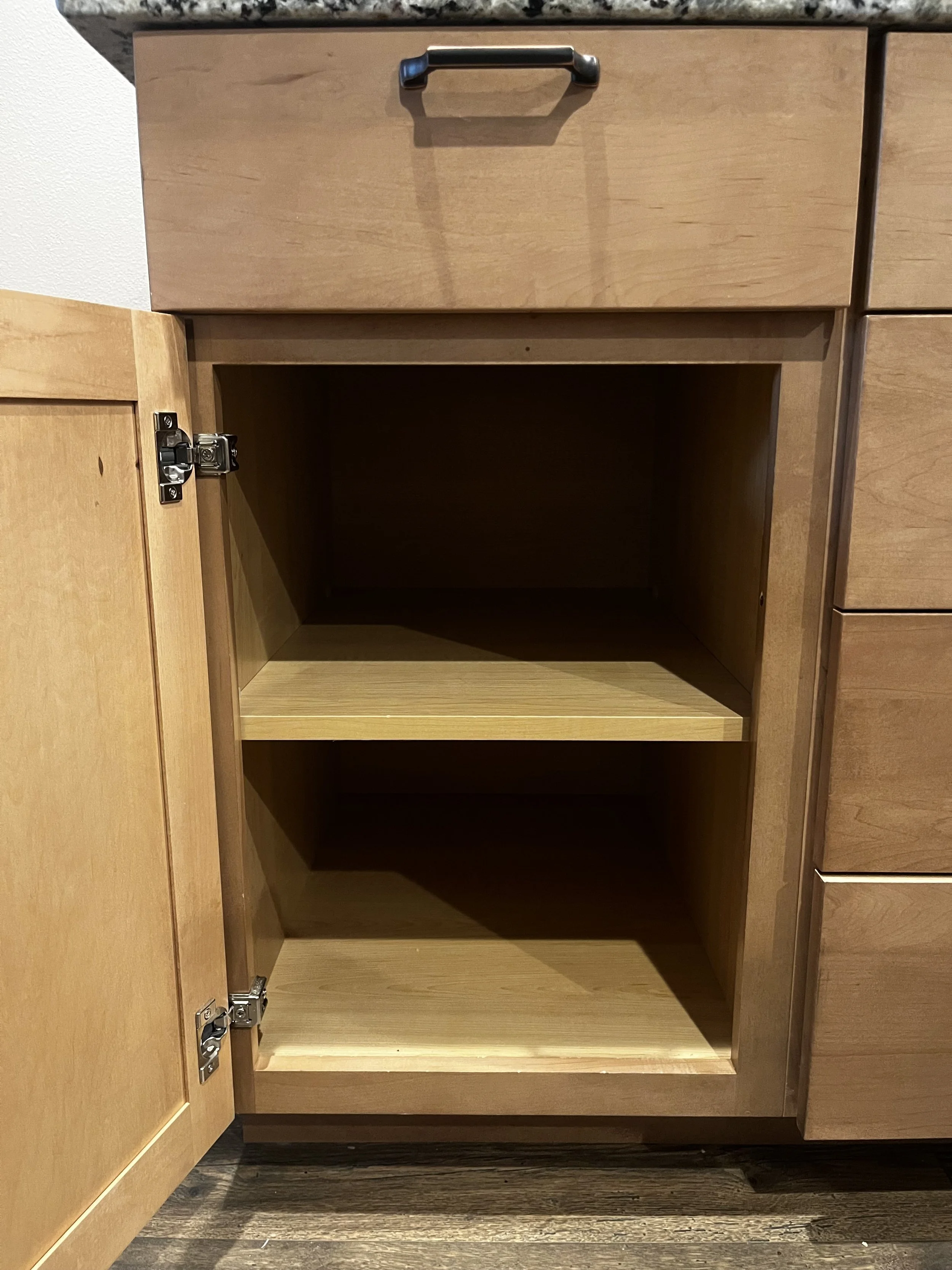 Costumer wants rollout cabinet drawers