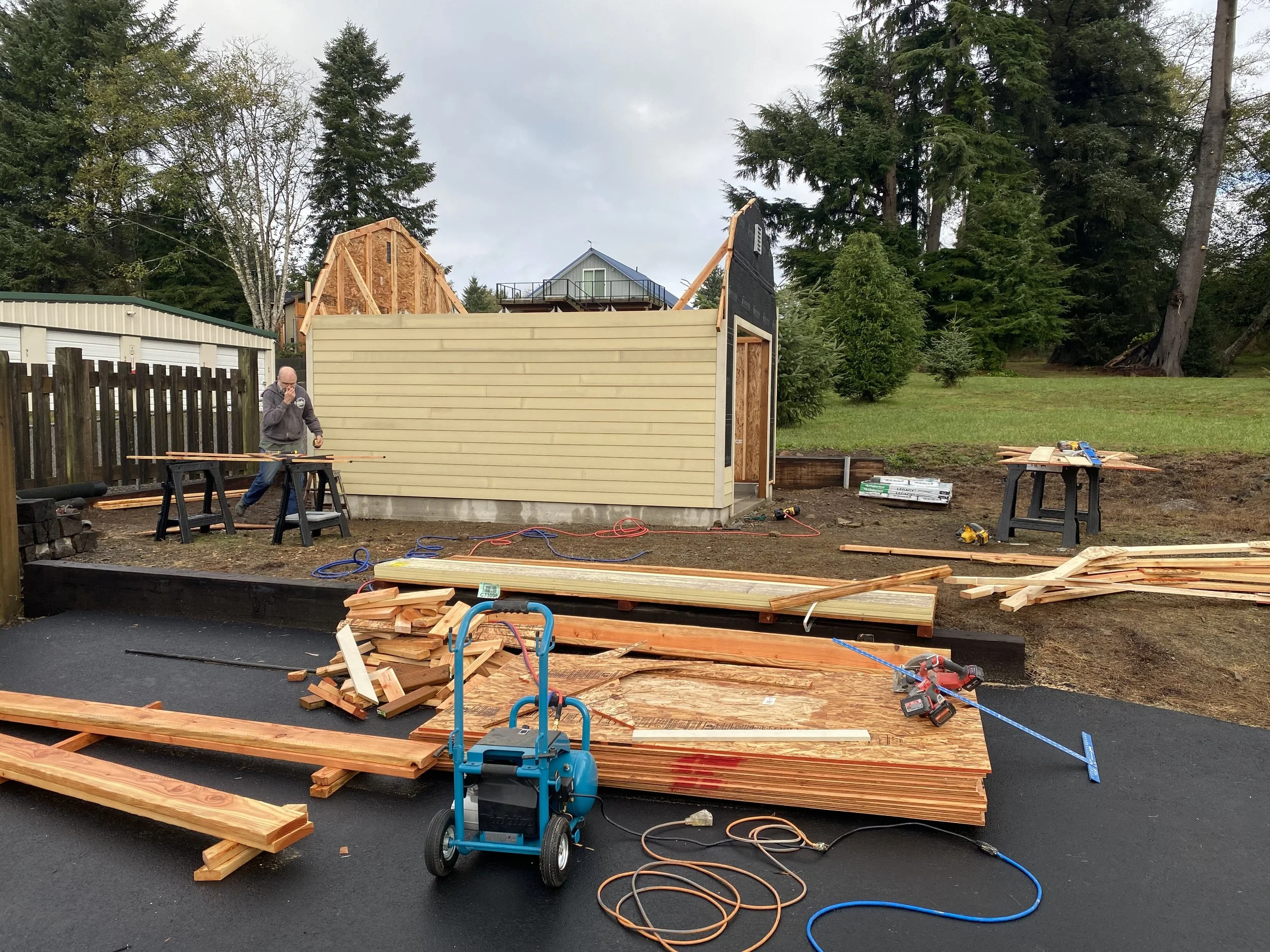 Walls up and ready for rafters