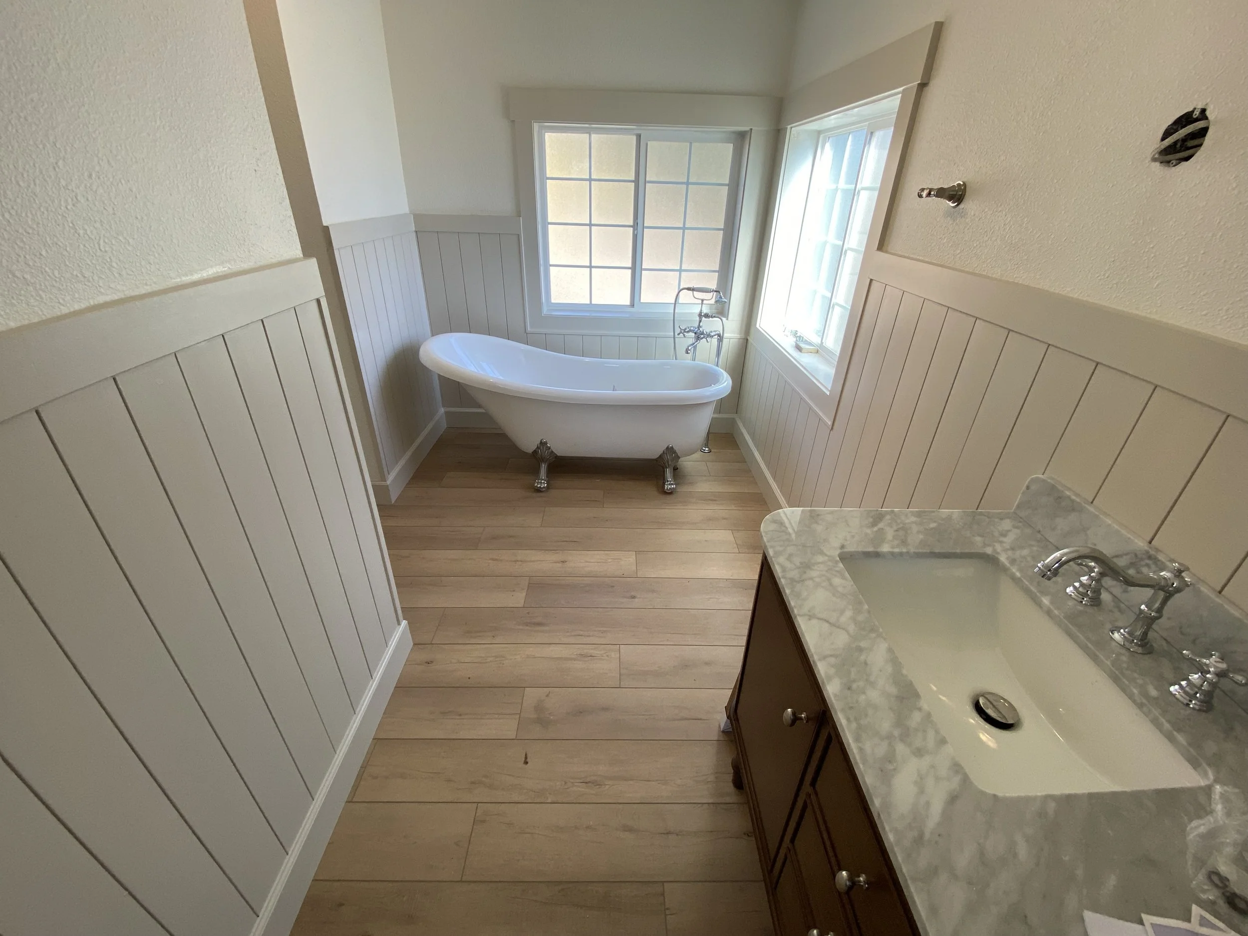 Finished product of our wainscot project. 