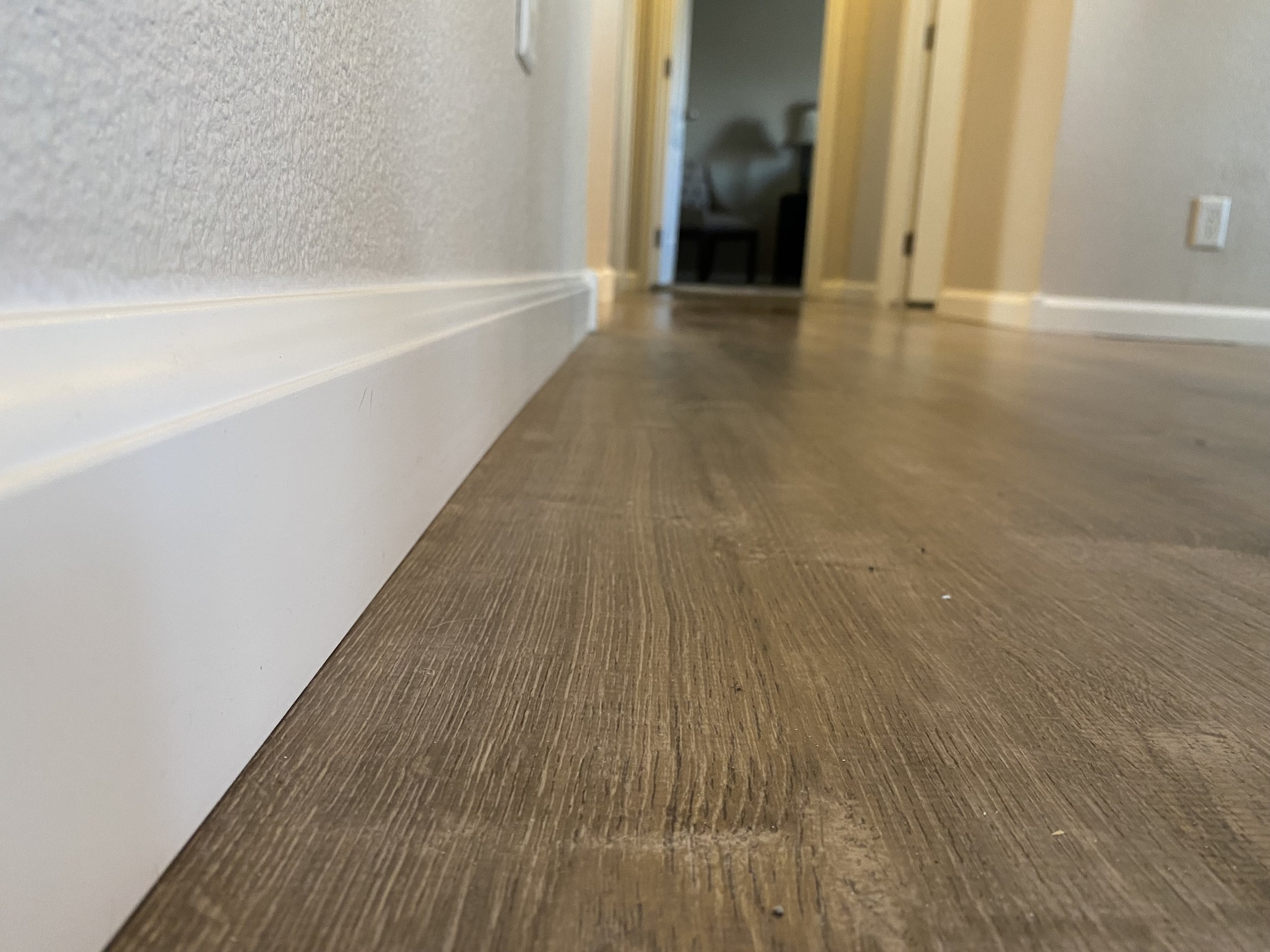 Installed base-trim to house