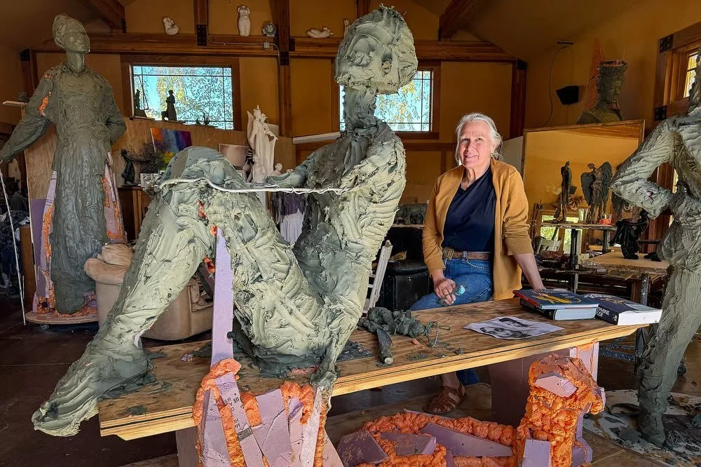 🔊🎧📰 As the Jos&eacute;phine and Chiquita clay enlargements start to take shape, join @coloradopublicradio / @newscpr reporter Ryan Warner @oddryhepburn and sculptor @jane.dedecker in her Loveland studio as they talk about Jos&eacute;phine Baker&rs