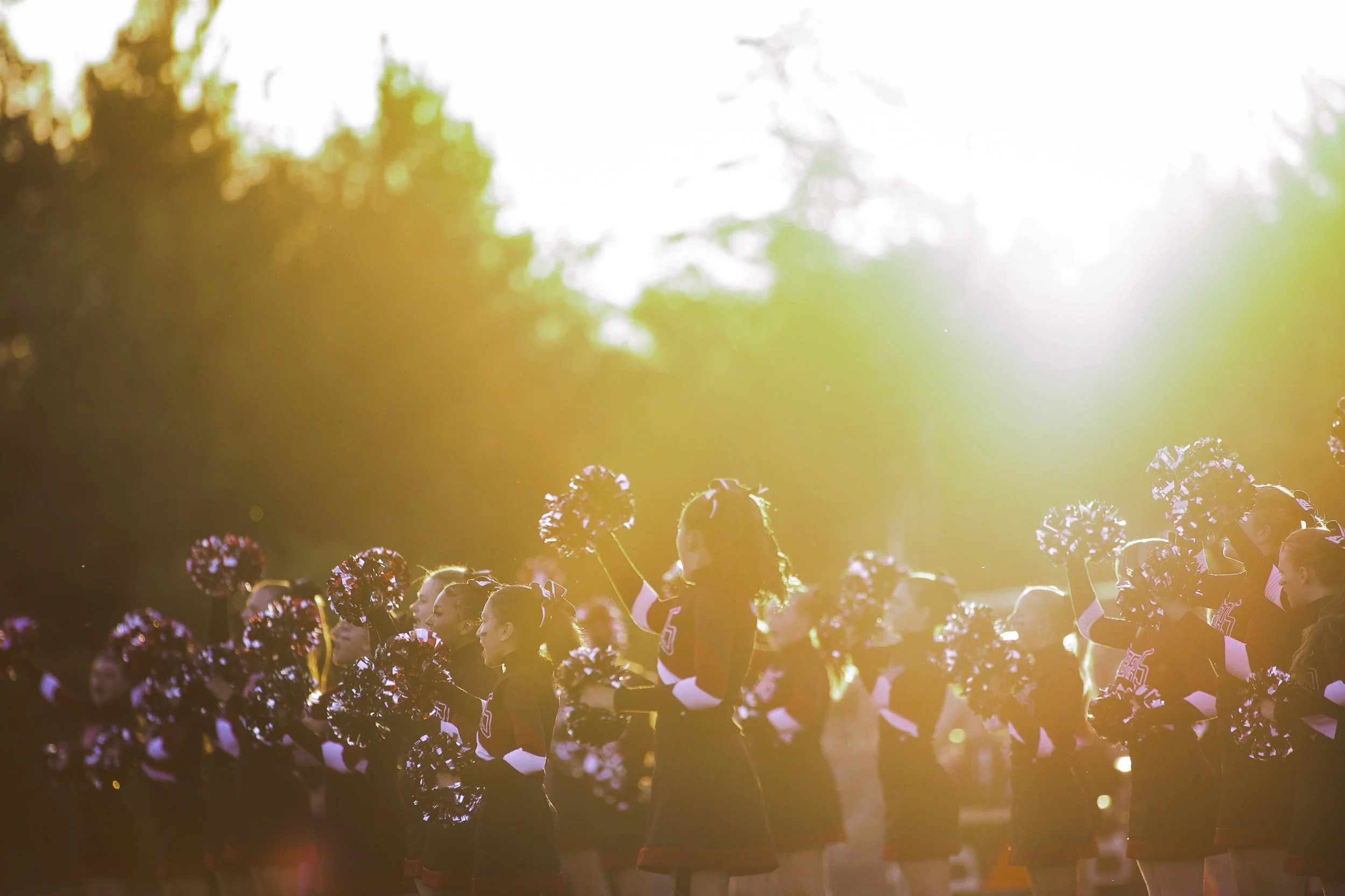 The Triton cheerleaders cheer during a Southeast Central District football game between Triton and Goodhue High School on Thursday, Aug. 28, 2025 in Dodge Center. (Post Bulletin)