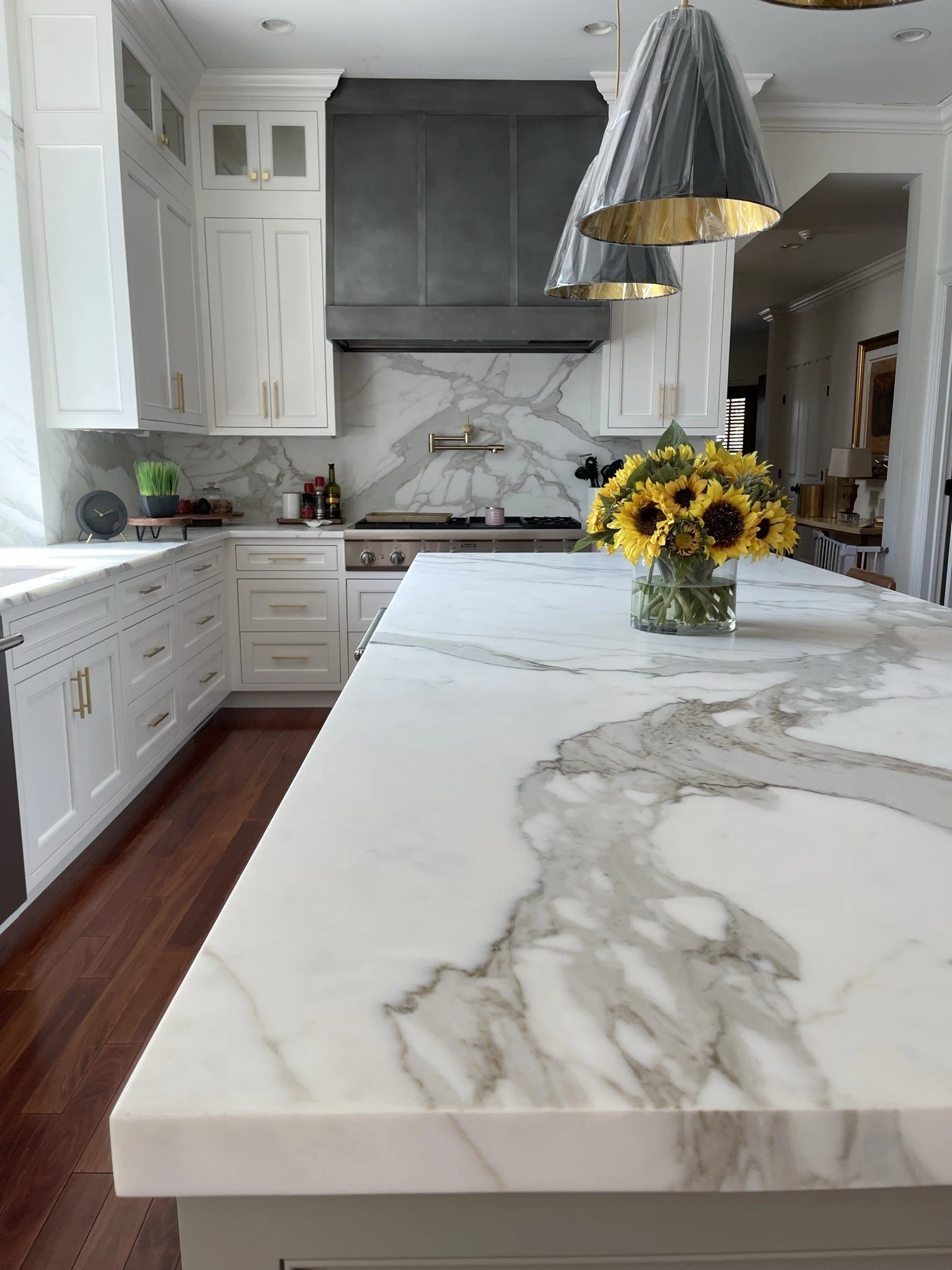 calacata gold kitchen counters and backsplash with more antietch