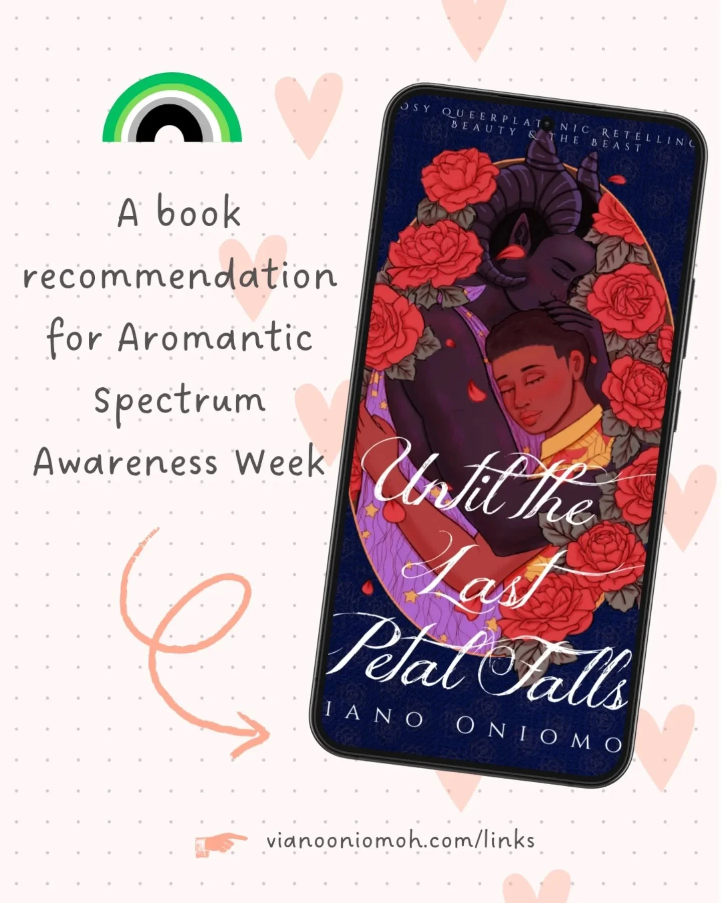 If you're looking for a book recommendation for Aromantic Spectrum Awareness Week, look no further than UNTIL THE LAST PETAL FALLS, A. K. A. my MM queerplatonic retelling of Beauty and the Beast.

Both MCs are aromantic (and asexual) and end up in an