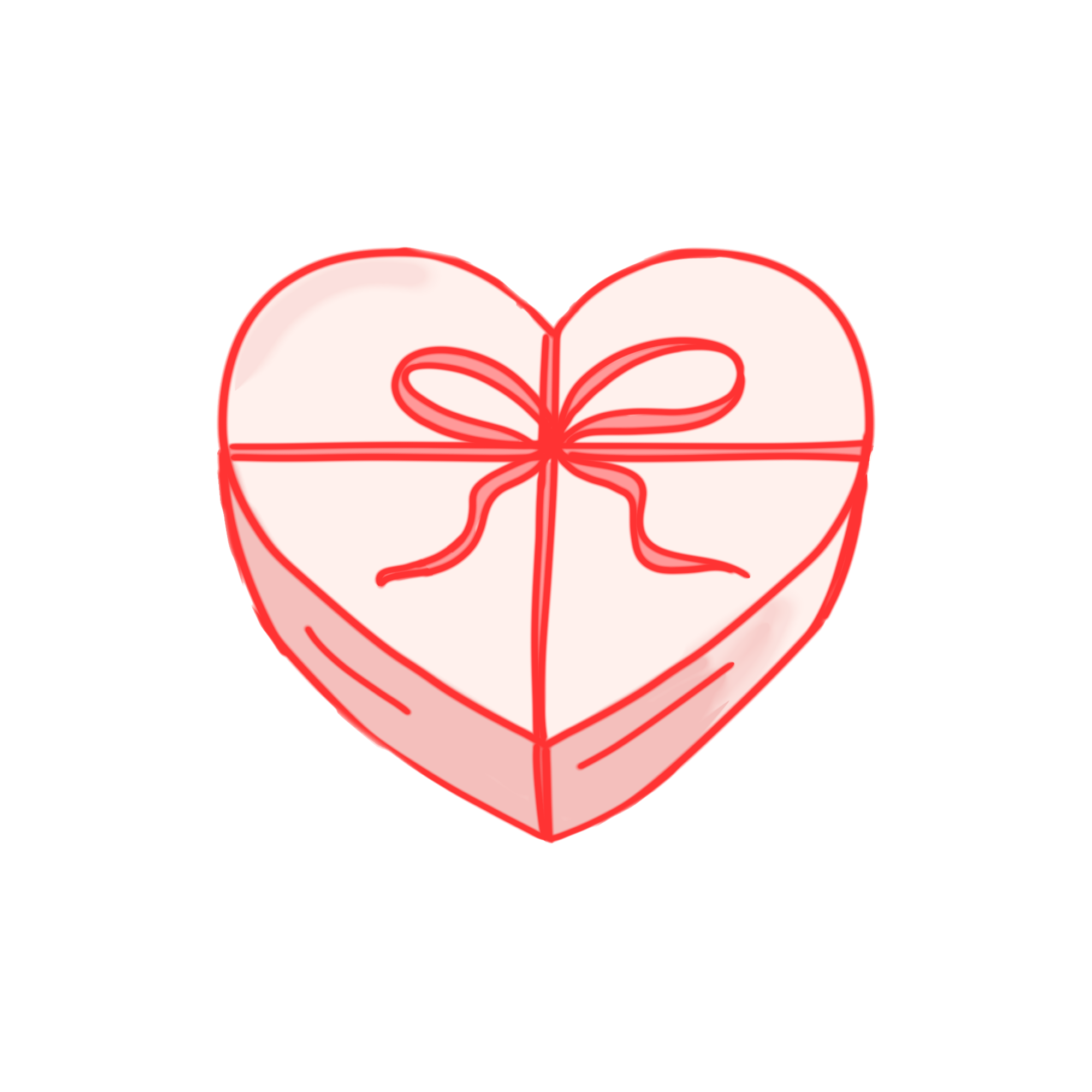 Heart-shaped present illustration by Viano Oniomoh