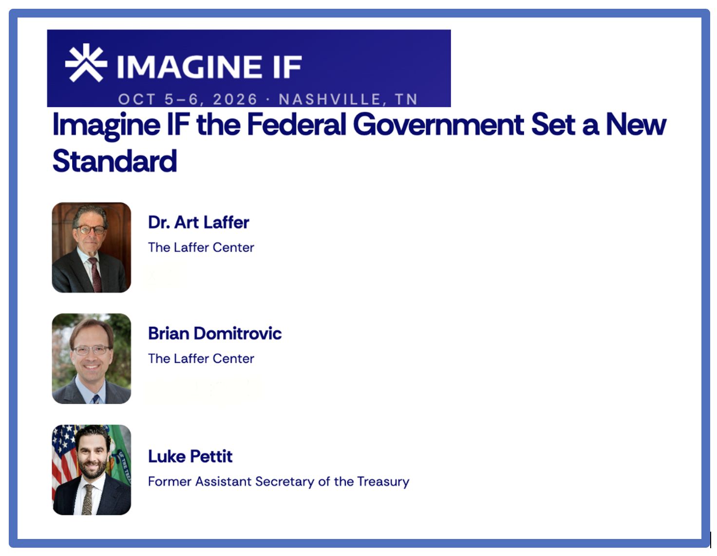 Imagine IF the Federal Government Set a New Standard - Imagine IF Conference 10.05.26
