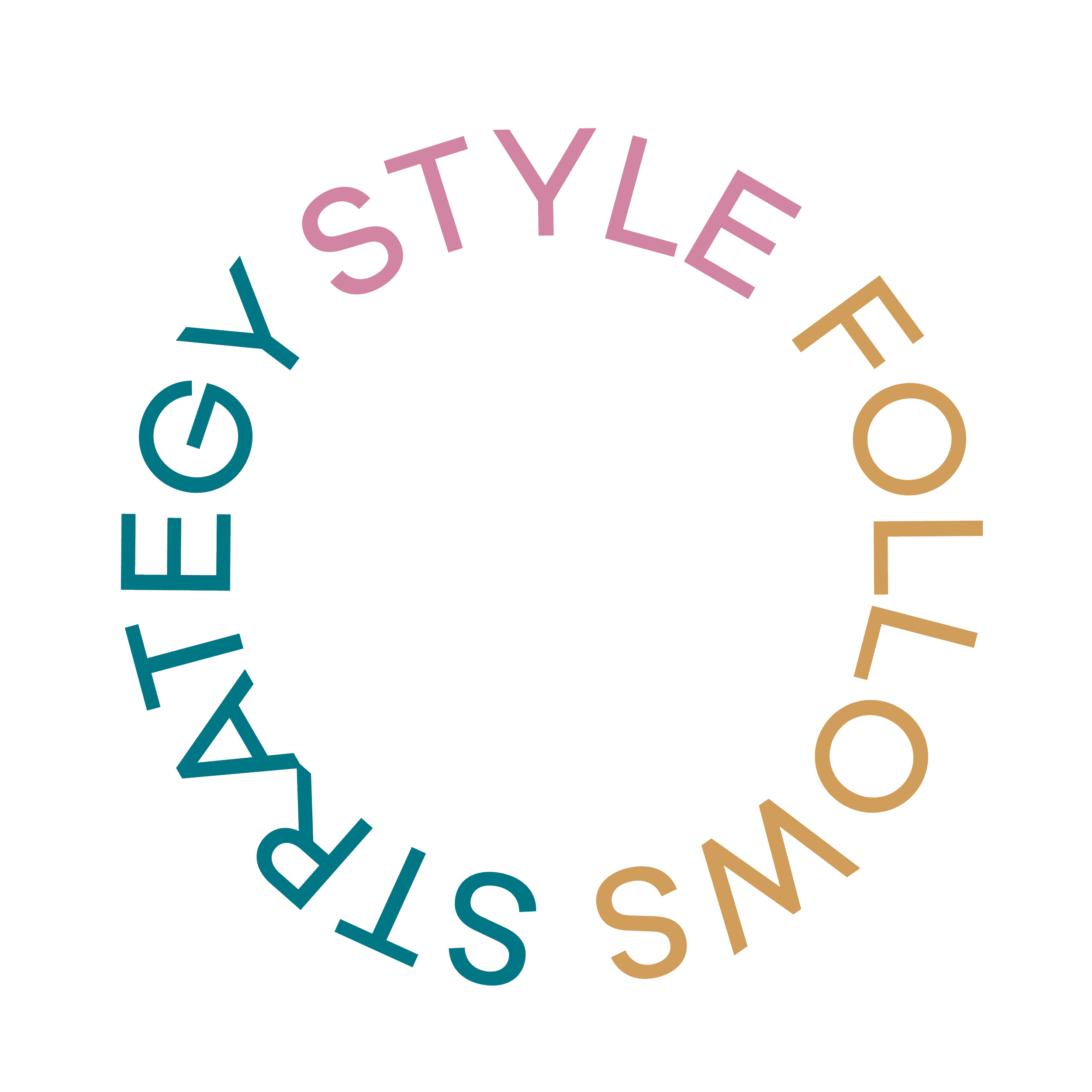 The image displays the word "STYLES" in large, pink, 3D letters at the top and the word "READY" in blue 3D letters vertically on the left side. The word "NEW" in gold 3D letters is at the bottom right, with other colorful, stylized letters scattered around.