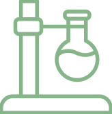 Laboratory setup with a test tube containing a liquid, held by a clamp and stand.