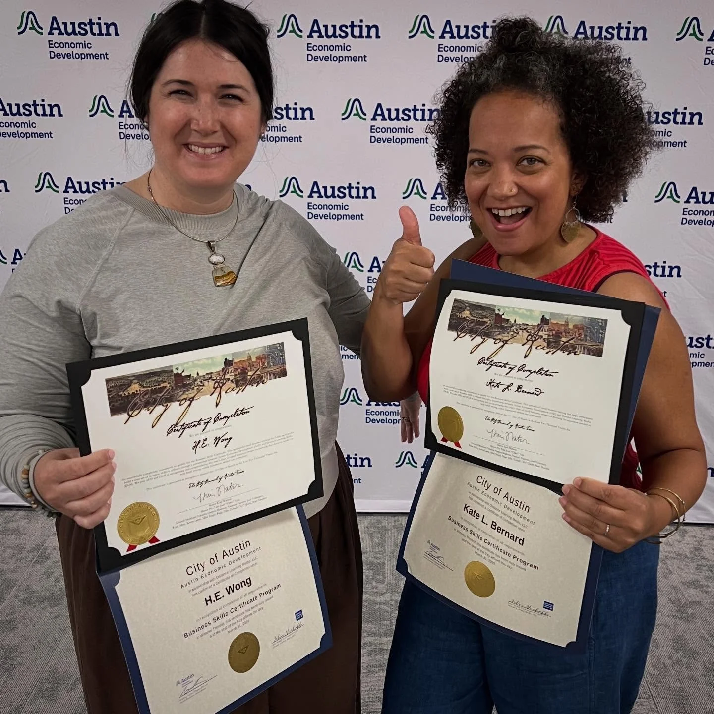 Today we celebrated completing the City of Austin&rsquo;s Small Business Skills Program ✨

There were so many proud people in the room &mdash; so much passion and camaraderie for this bold journey into entrepreneurship.

It felt really important to p