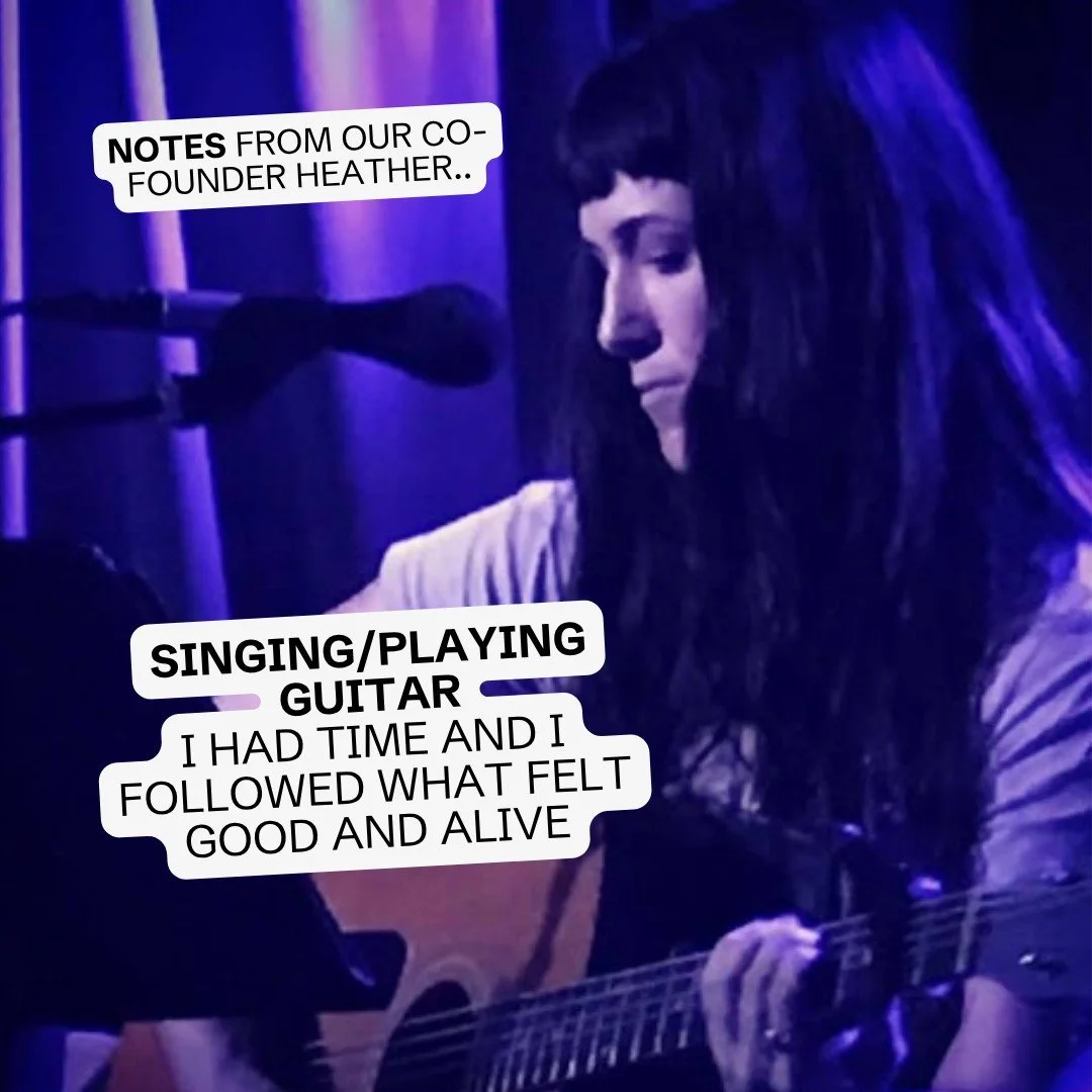 as a co-founder of SunRoot, i think a lot about the relationship between caregiving and creativity; as energies that evolve and move to balance our creative force across seasons of life.

before becoming a parent, my creativity looked like exploratio