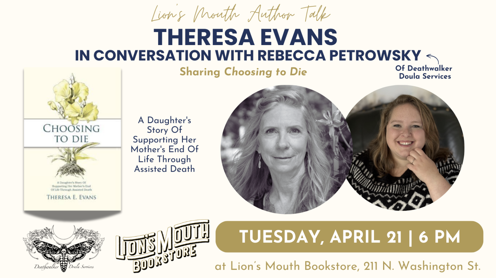   Theresa Evans in Conversation with Rebecca Petrowsky of Deathwalker Doula Services: Sharing Choosing to Die