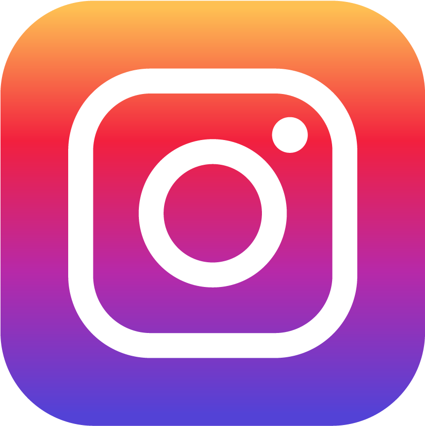 Instagram app icon with a gradient background of orange, pink, purple, and blue, featuring a white outline of a camera.