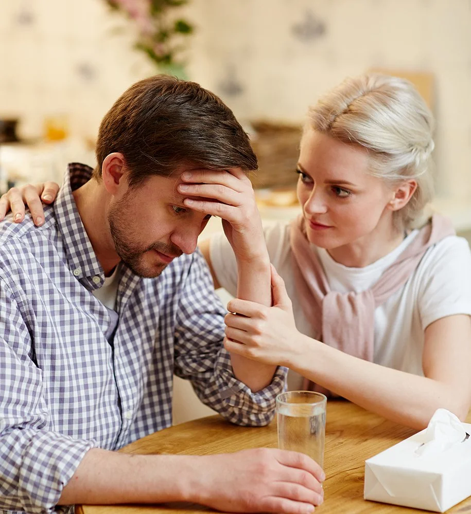 Concerned couple
