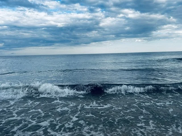 Waves crashing on a beach
