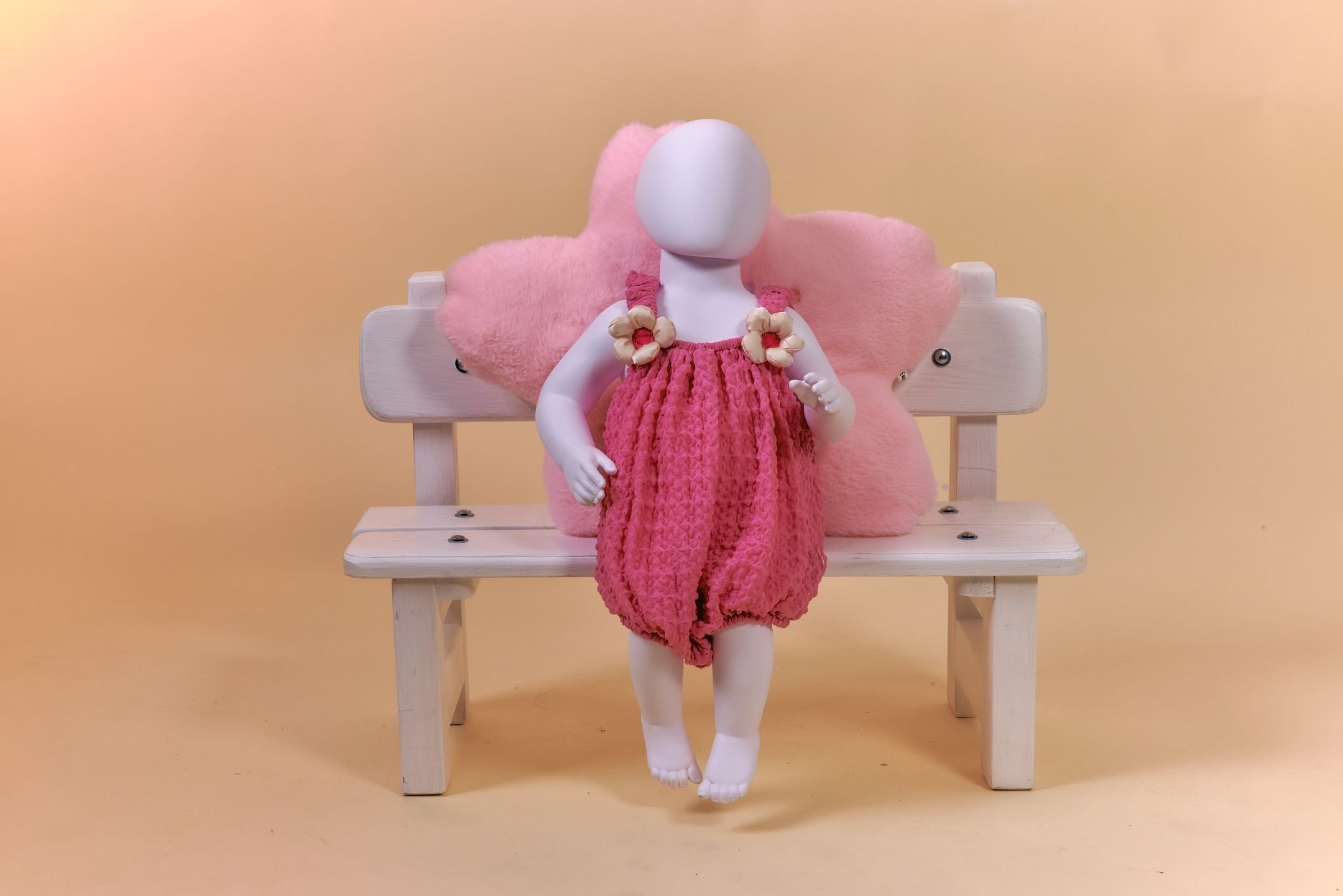 Robe bouffante fleur rose / 3 à 9 mois