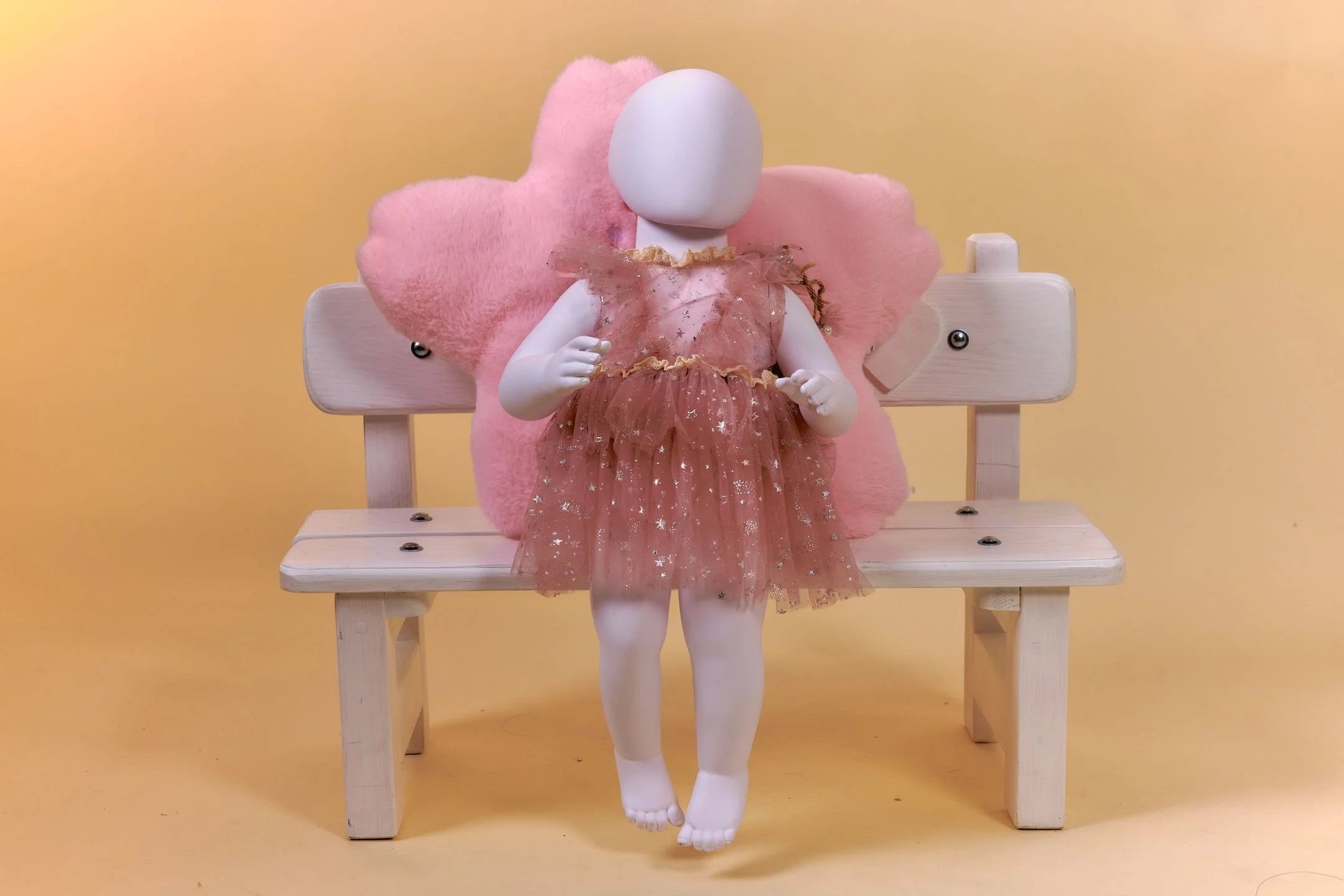 Robe vieux rose /  0 à 3 mois
