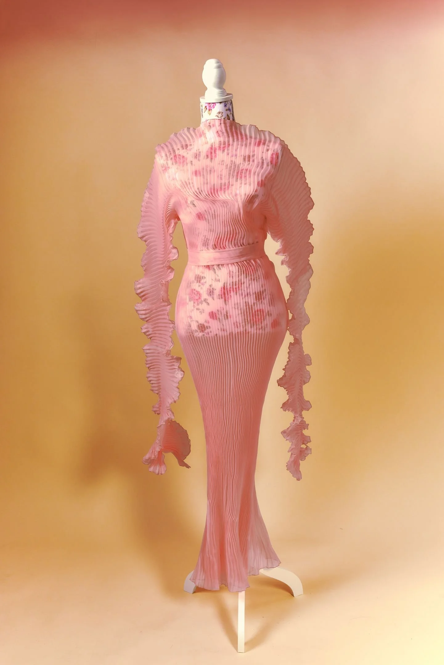 robe fluide tulle rose