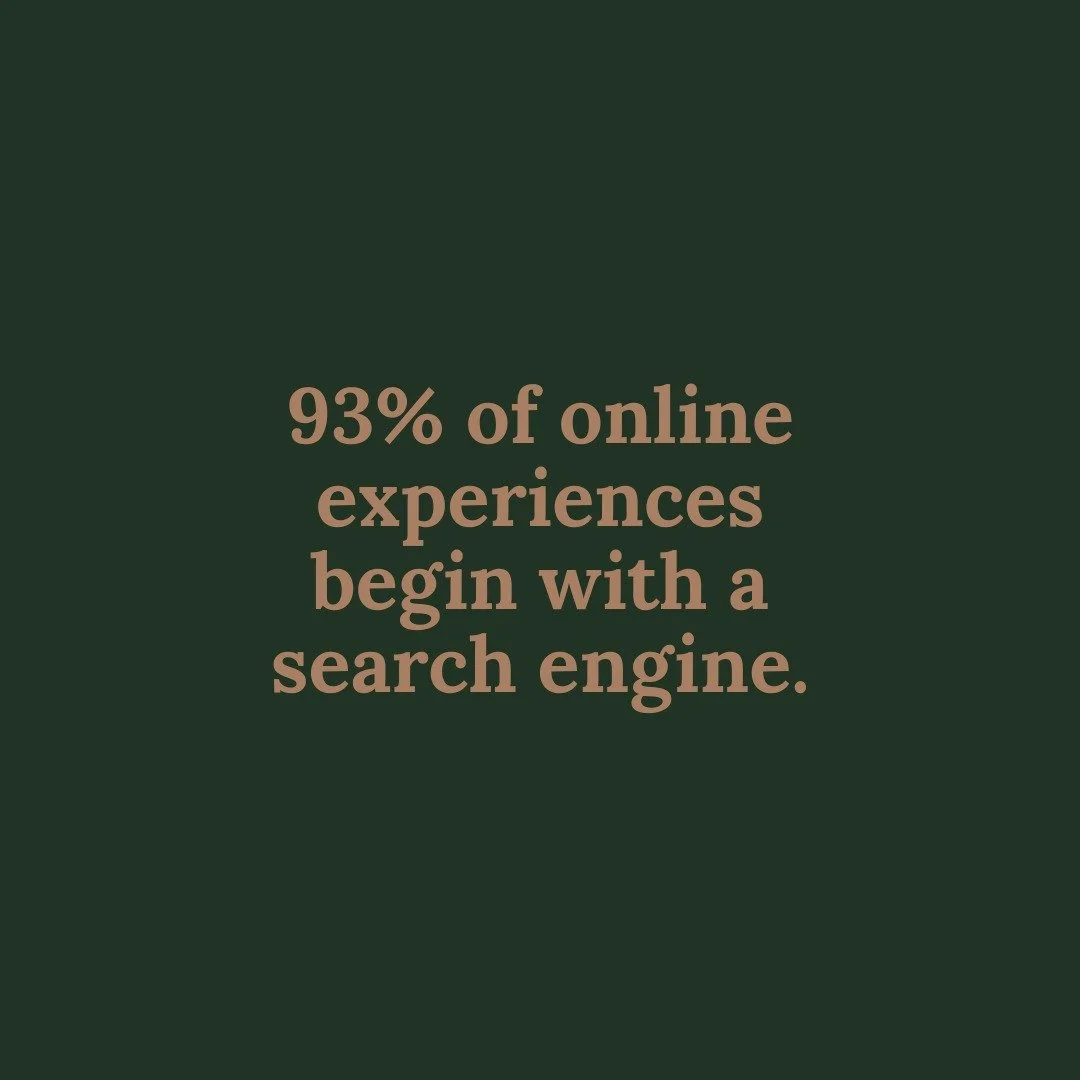 &quot;No website? No optimisation? No chance. 

🔍 93% of online experiences start with a search engine - your business needs to show up from the very first click. Search engines are the ultimate matchmaking service for customers and businesses, so m