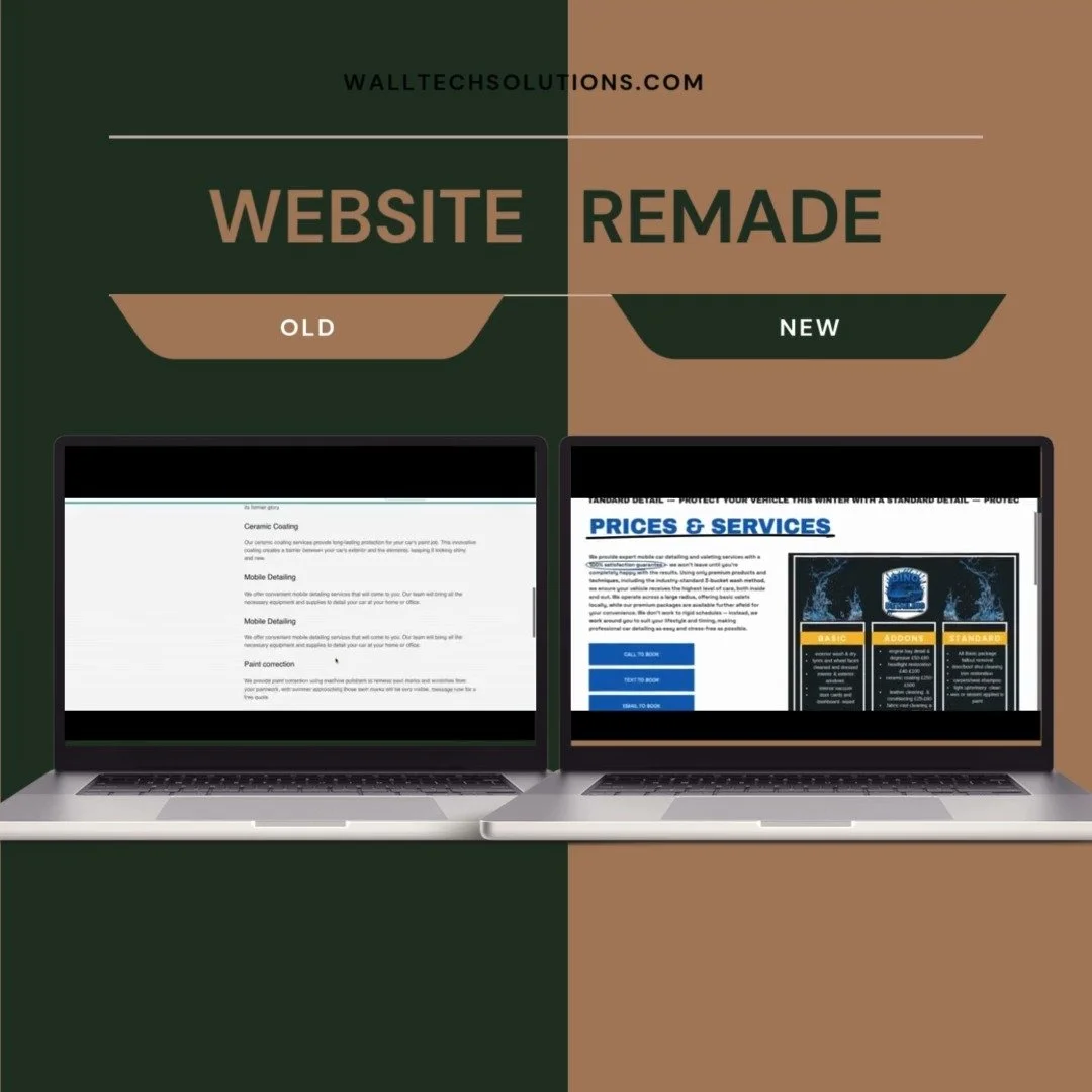 Dino Detailing originally had an AI-built website that wasn&rsquo;t performing as well as it should. While it contained all the right information - services, images, and details - everything was placed on a single page, lacking visual impact, consist