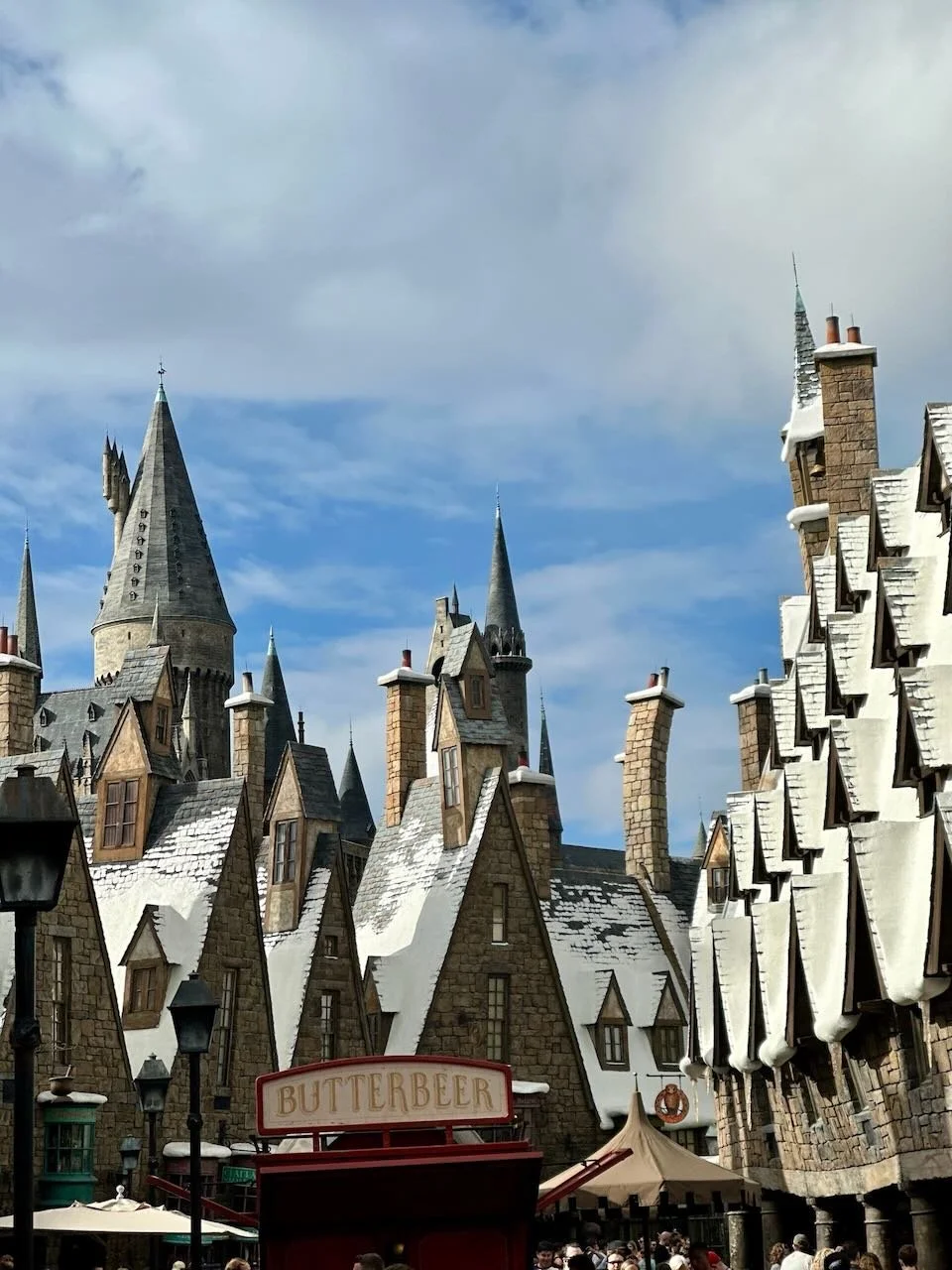 Hogsmeade is basically stuck in eternal winter&hellip; which honestly feels like a flex. ❄️
Snowy rooftops, cozy vibes, Butterbeer on repeat. It gives Christmas morning energy all year long.

If you&rsquo;re a Potter fan, this land is a must.
If you&