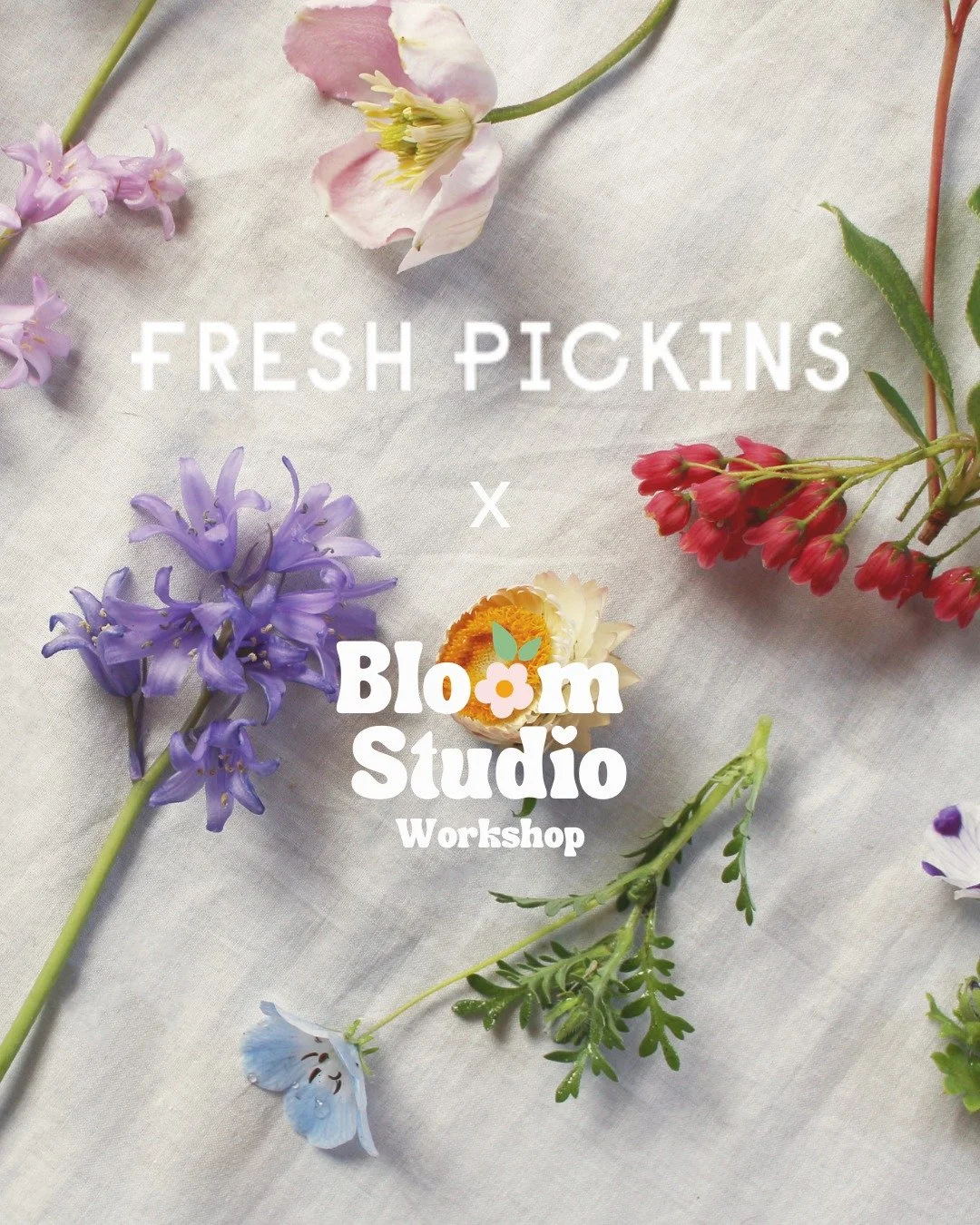 Excited to announce our newest partnership with @freshpickins this season! If you're picking up one of their DIY bloom buckets for your wedding or special event, you'll get 10% off DIY Floral Design Guides from @bloomstudio.workshop - so you can make