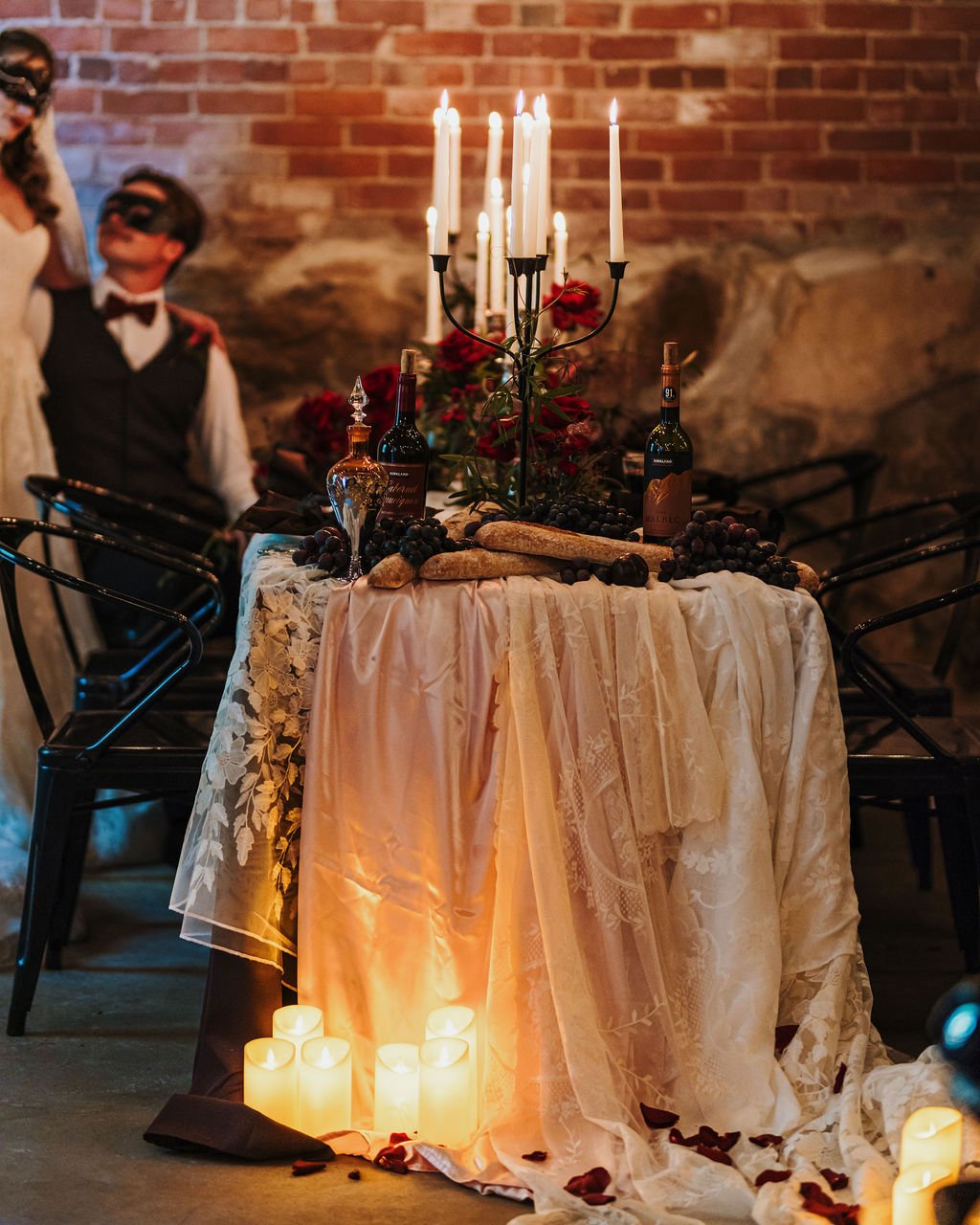 "Our lives are one masked ball." 
- Gaston Leroux, The Phantom of the Opera

📸: @chelsea_king_photography
Host &amp; Planning - @chelsea_king_photography
Host &amp; Planning - @rachaeltphoto
Planning &amp; Design - @praksplanning
Venue - @