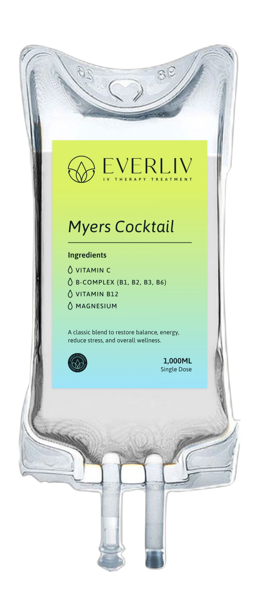 Myers Cocktail IV Bag. Vitamins, Minerals.