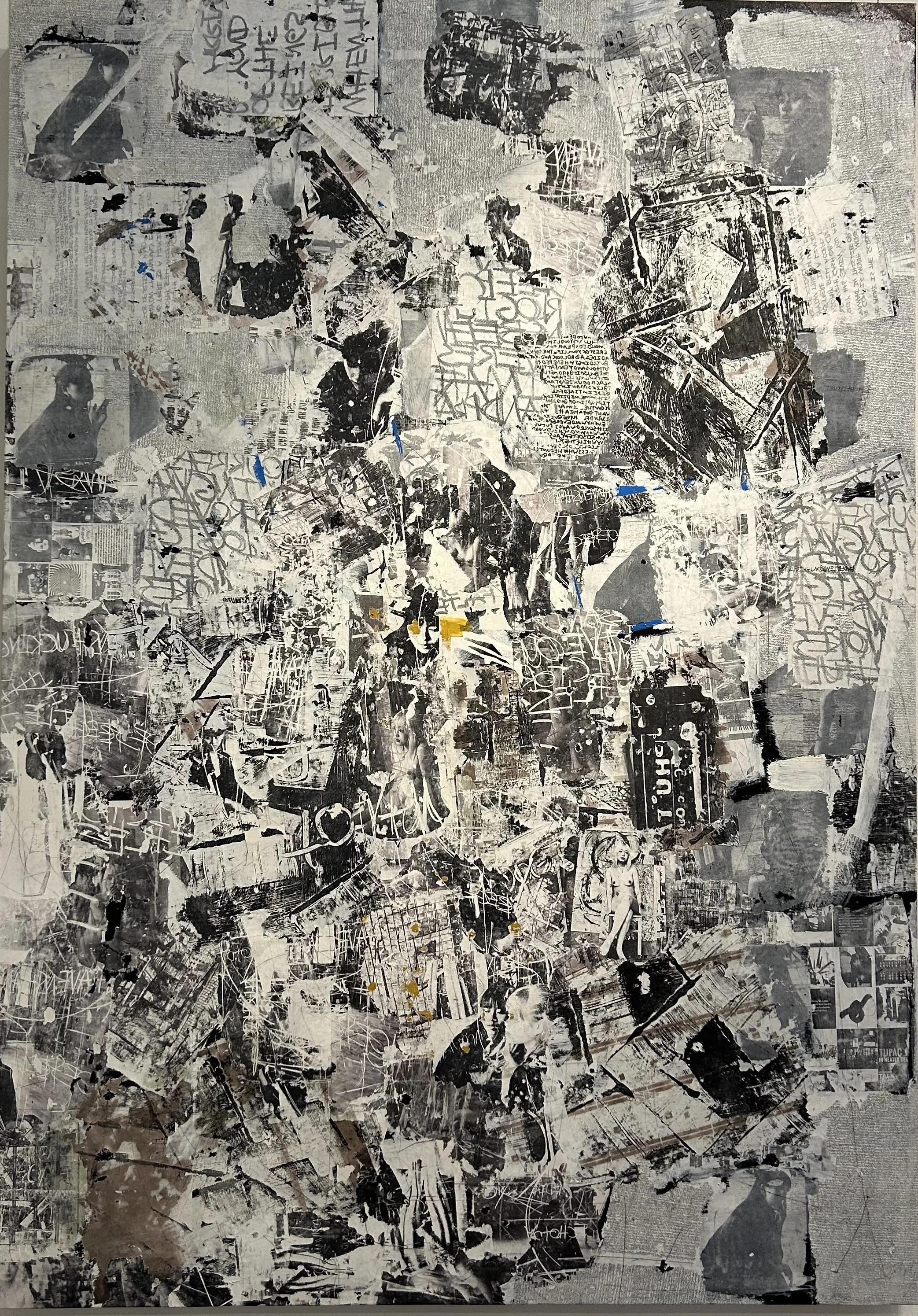 Unpublished oracle 02, 2025, Ink transfer on canvas - 200 x 180 x 4 cm- public collection of Hanoi Art connecting