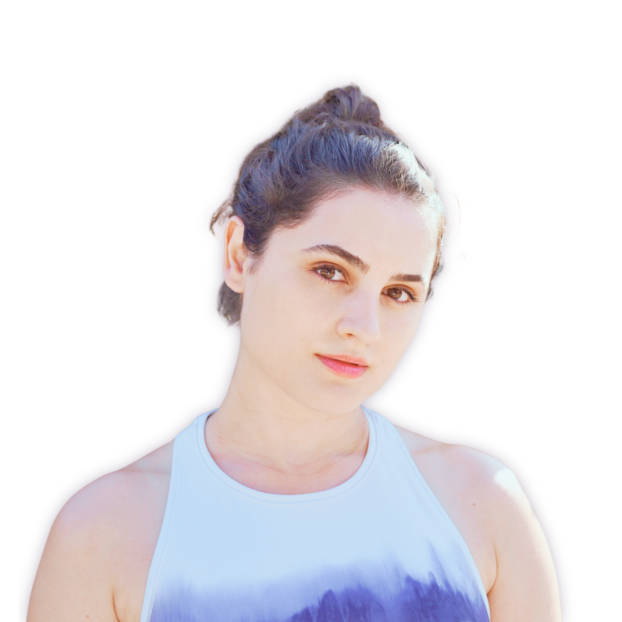 Portrait of Olympia Georgeson, psychotherapist, coach for intimacy, love, trauma-informed relationship.