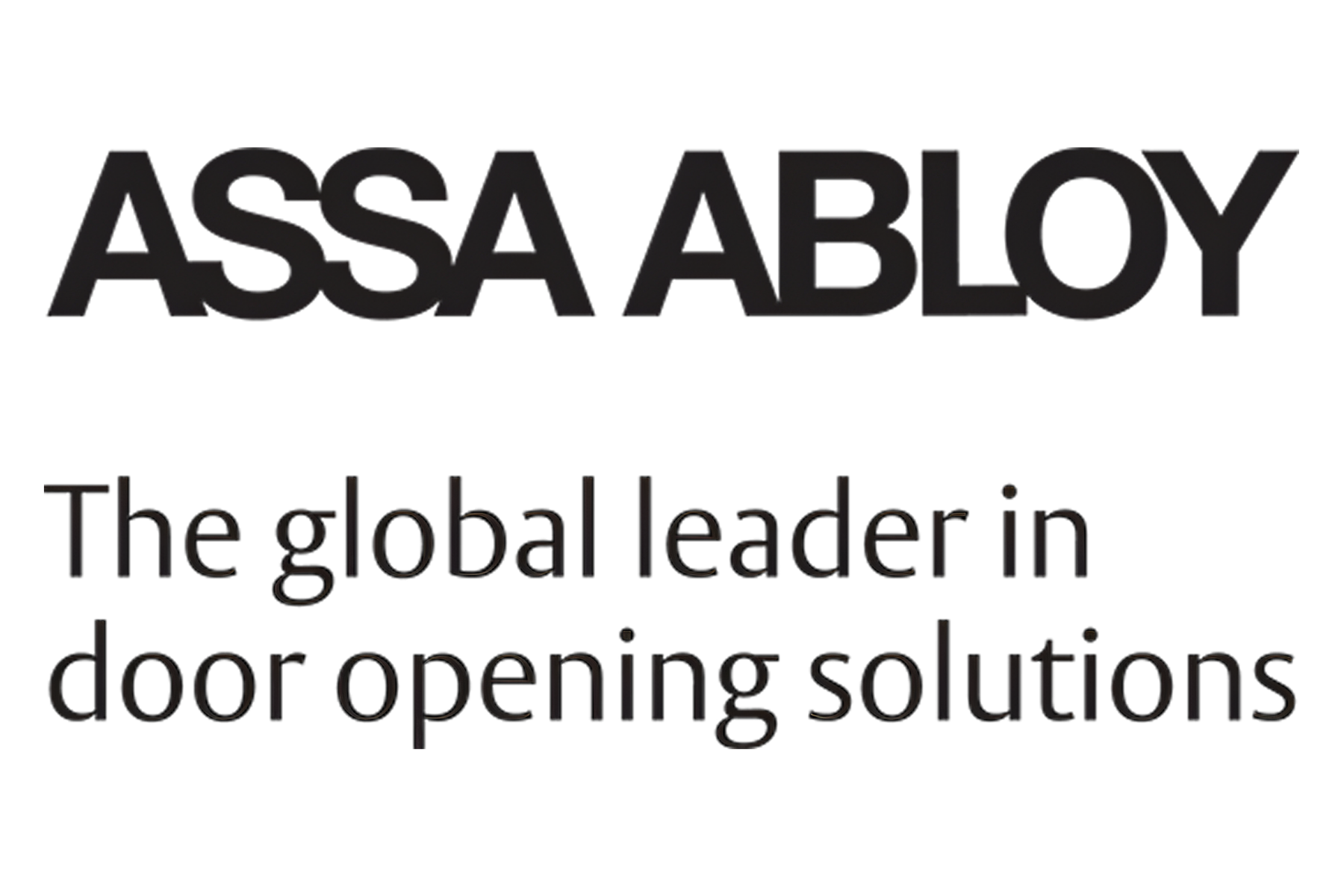 Company logo with the text 'ASSA ABLOY' and the tagline 'The global leader in door opening solutions'.
