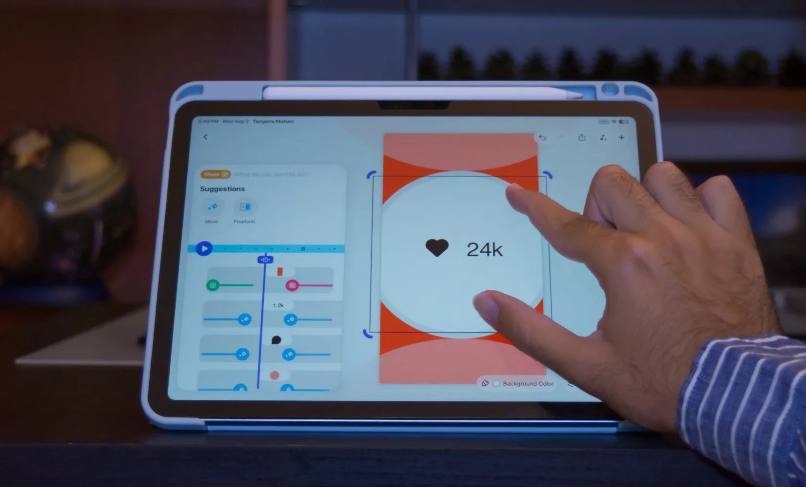 Tangens Motion - animate with gestures