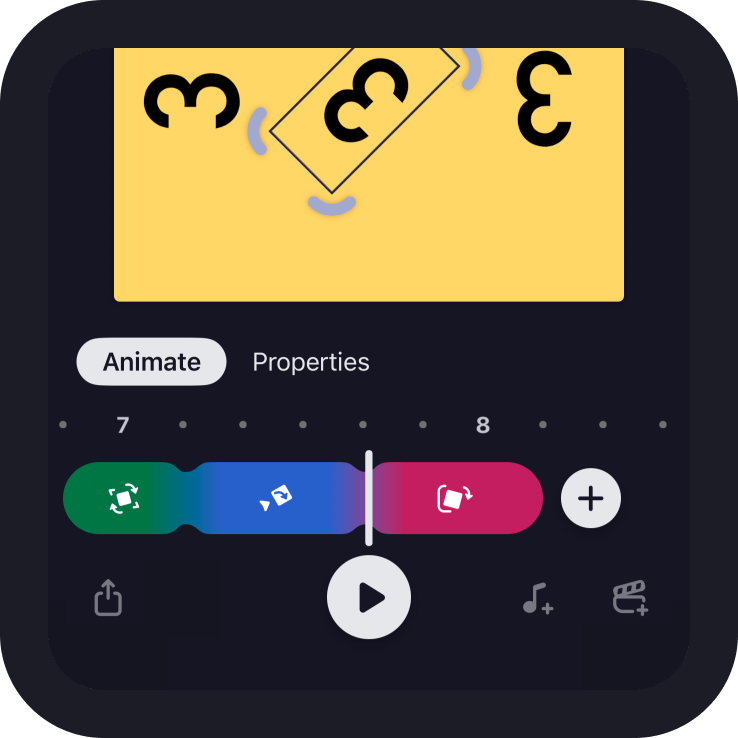 ShortMotion intro maker app - Animate once and duplicate feature