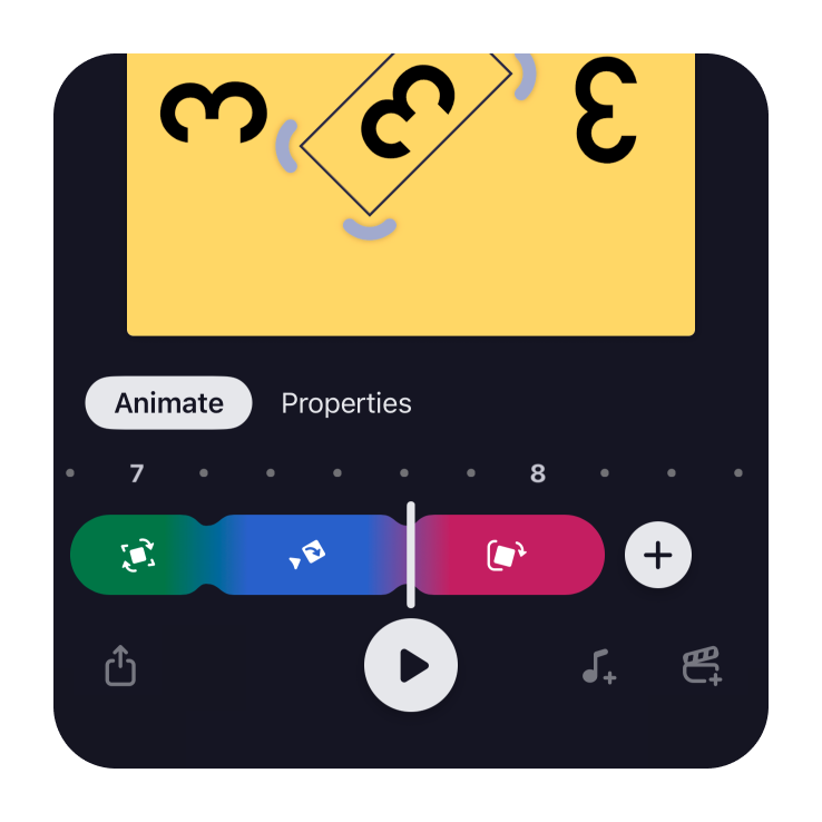 ShortMotion intro maker app - Animate once and duplicate feature