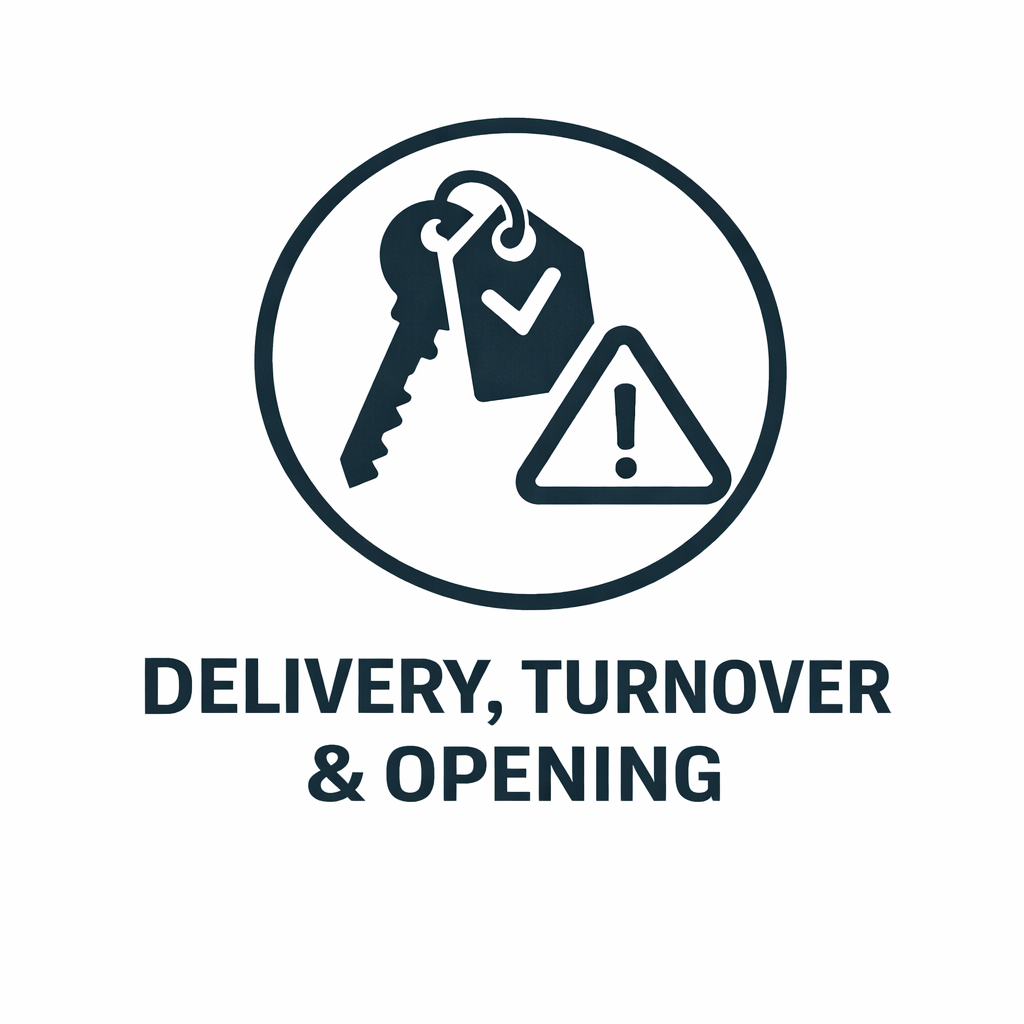 Delivery, turnover and opening