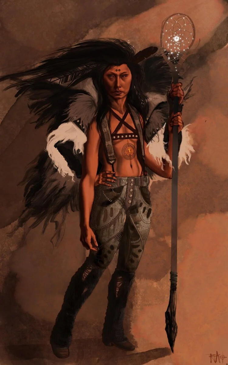 Character Concept for personal project, Procreate 2021.