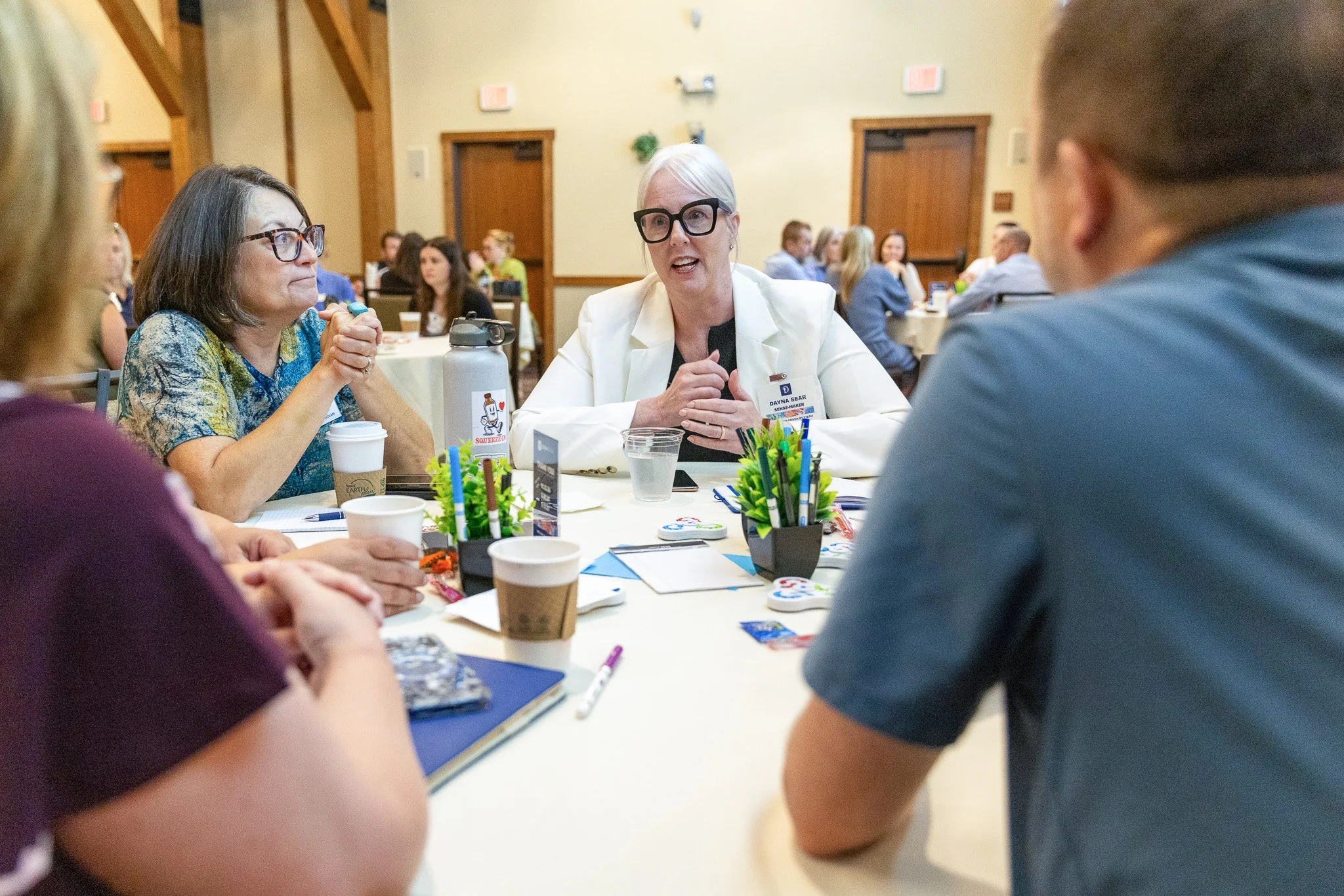Group work offering feedback on community needs